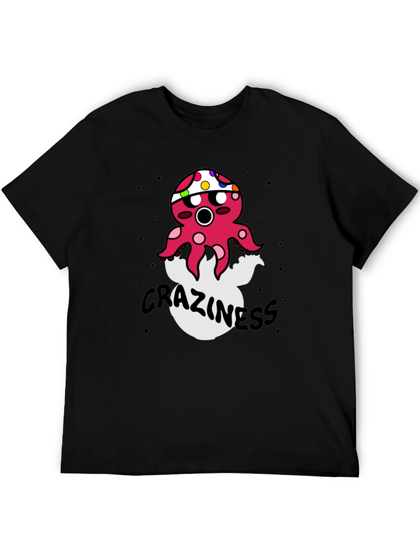 Crazy Octopus Graphic T-Shirt