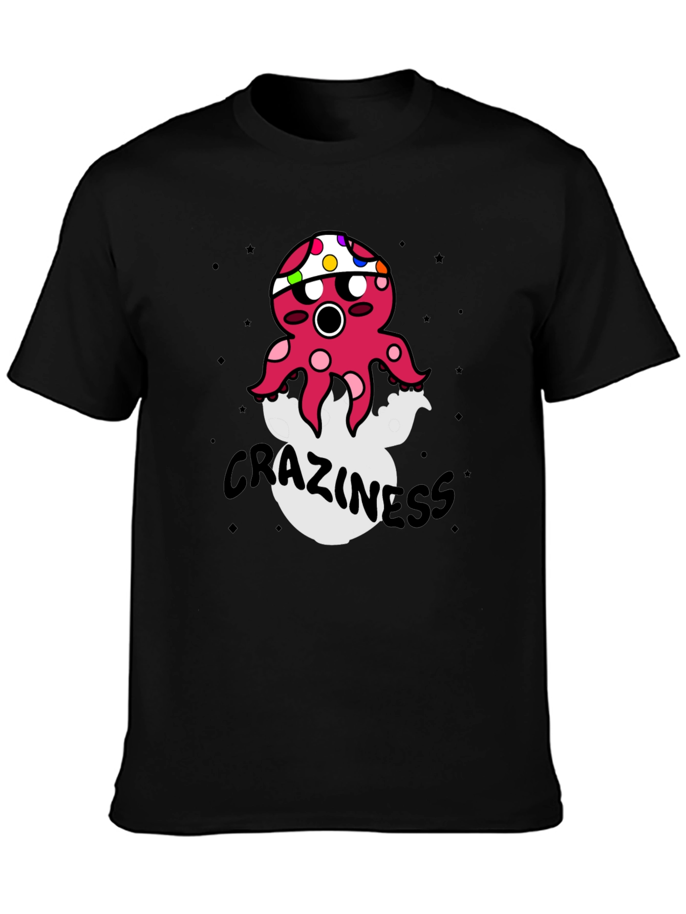 Crazy Octopus Graphic T-Shirt
