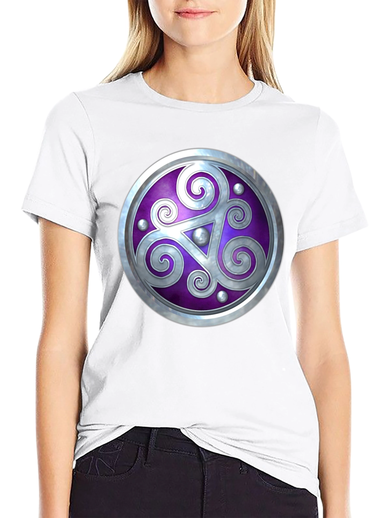 Celtic Shield Graphic Tee - Black Cotton Comfort