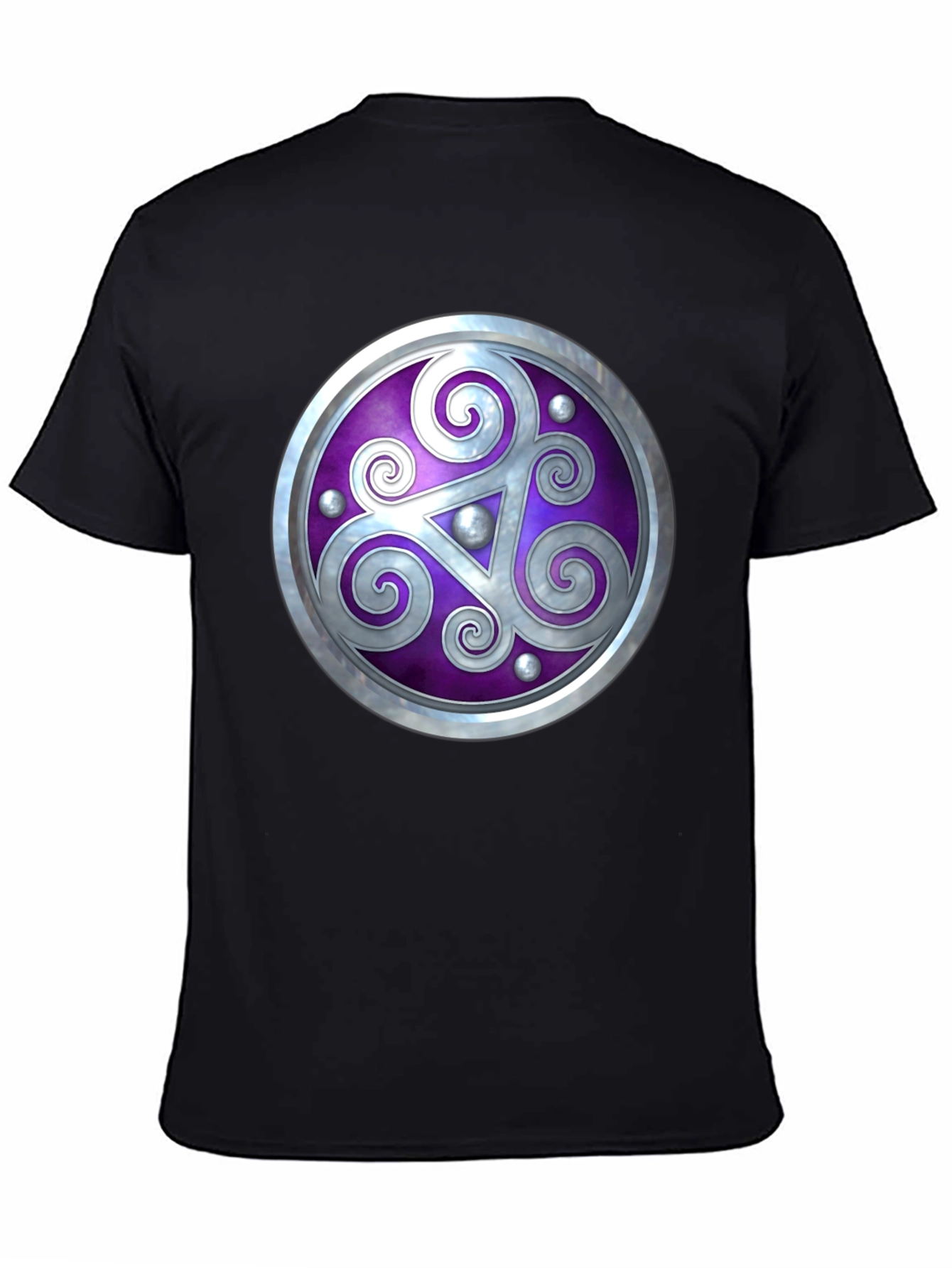 Celtic Shield Graphic Tee - Black Cotton Comfort