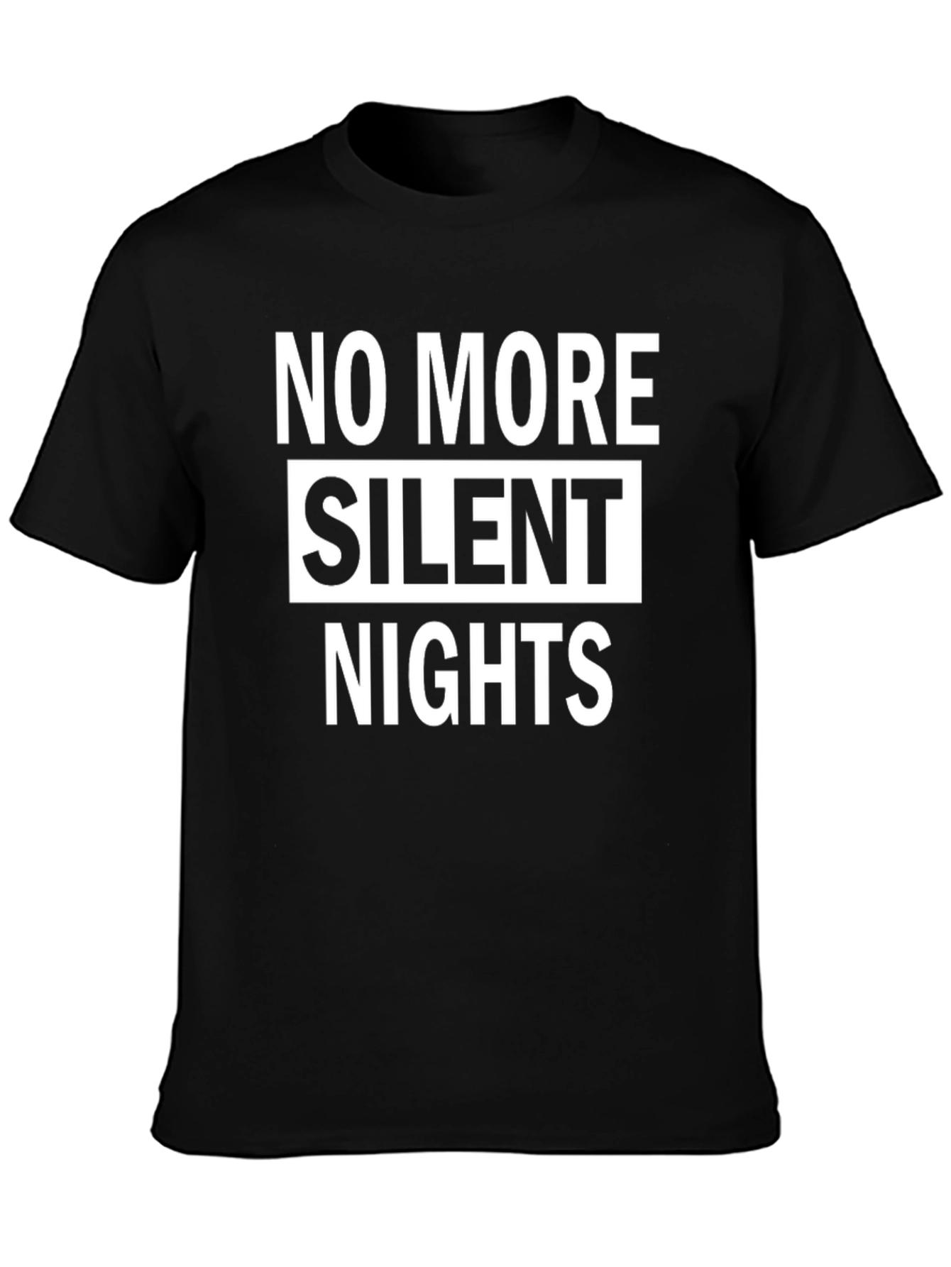 No More Silent Nights Graphic Tee - Black