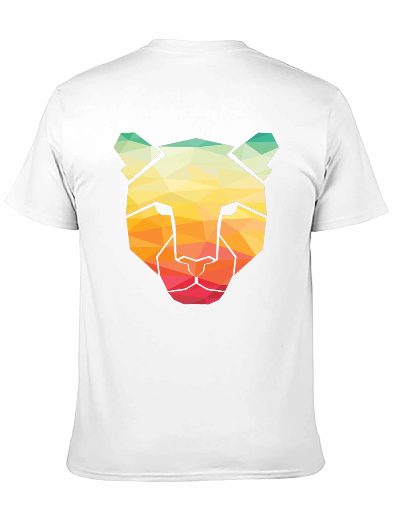 Geometric Cheetah Graphic Tee - Modern Art Shirt