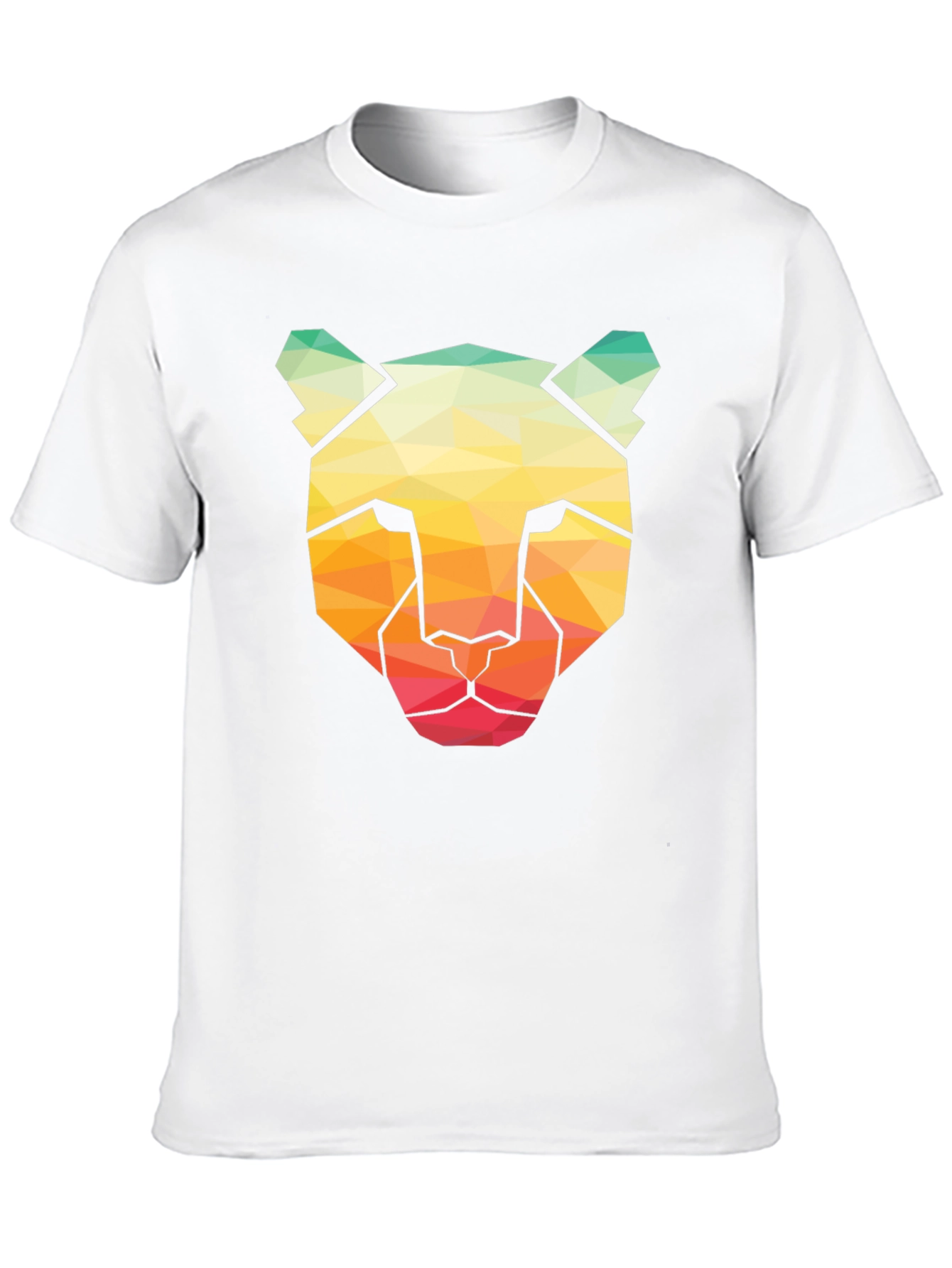 Geometric Cheetah Graphic Tee - Modern Art Shirt