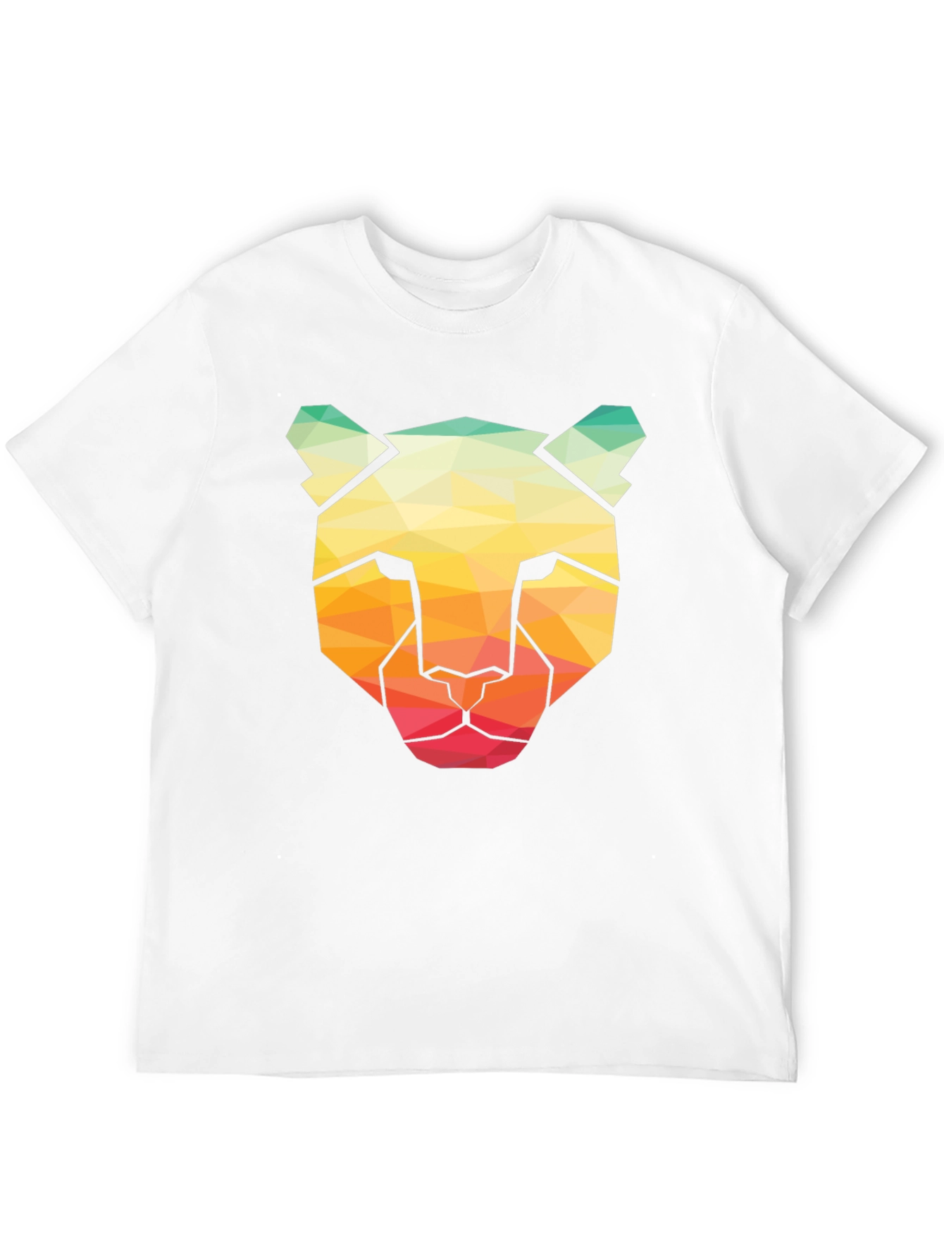 Geometric Cheetah Graphic Tee - Modern Art Shirt