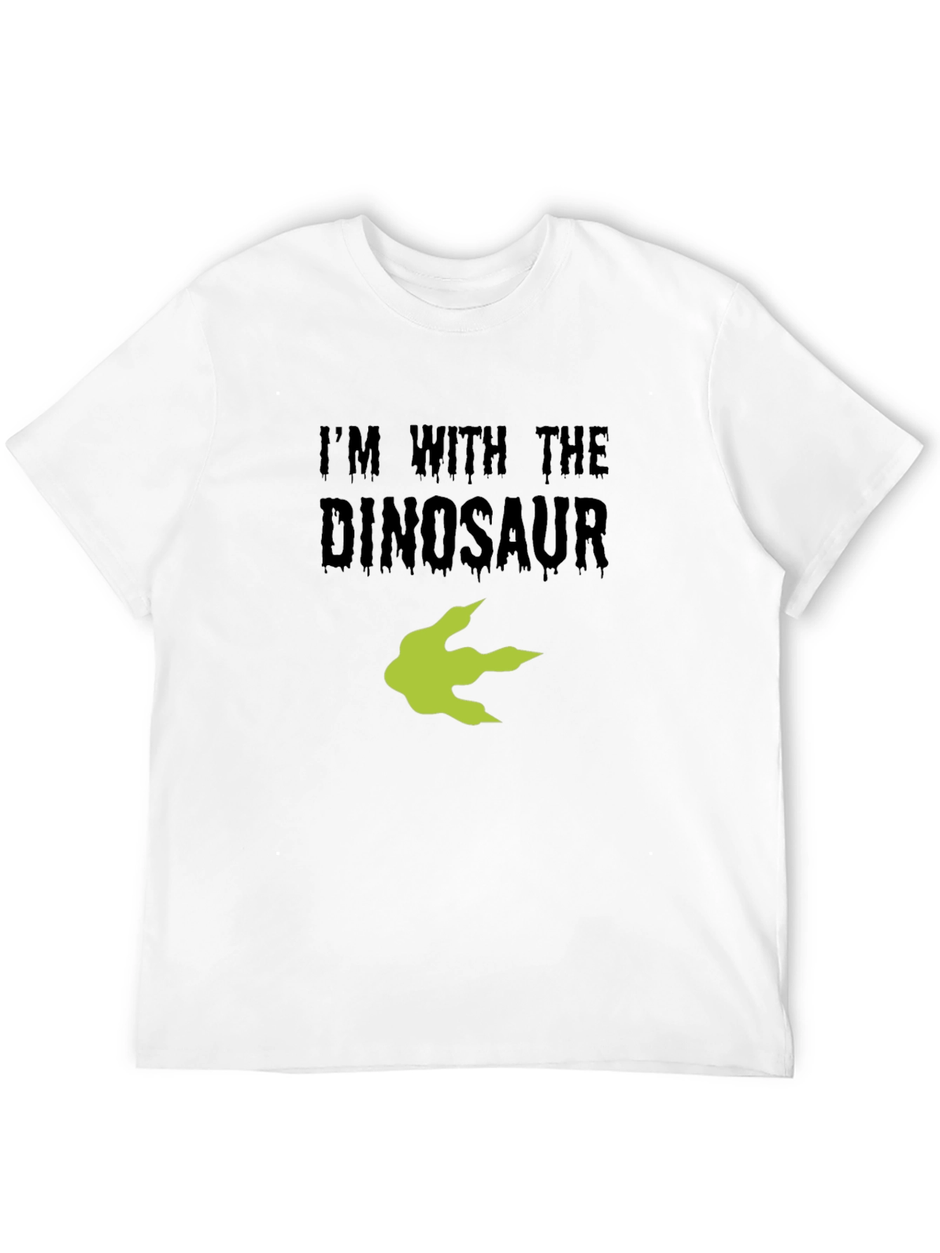Im With the Dinosaur Black Cotton T-Shirt