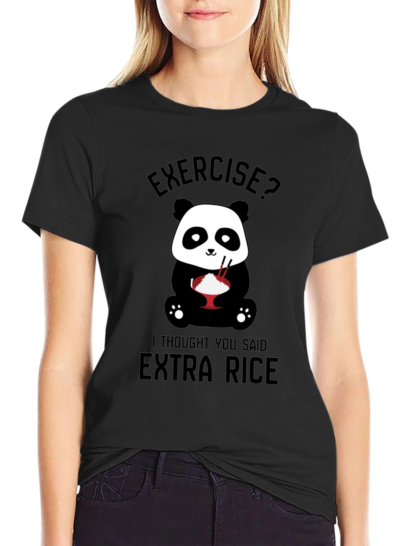 Funny Panda T-Shirt - Extra Rice