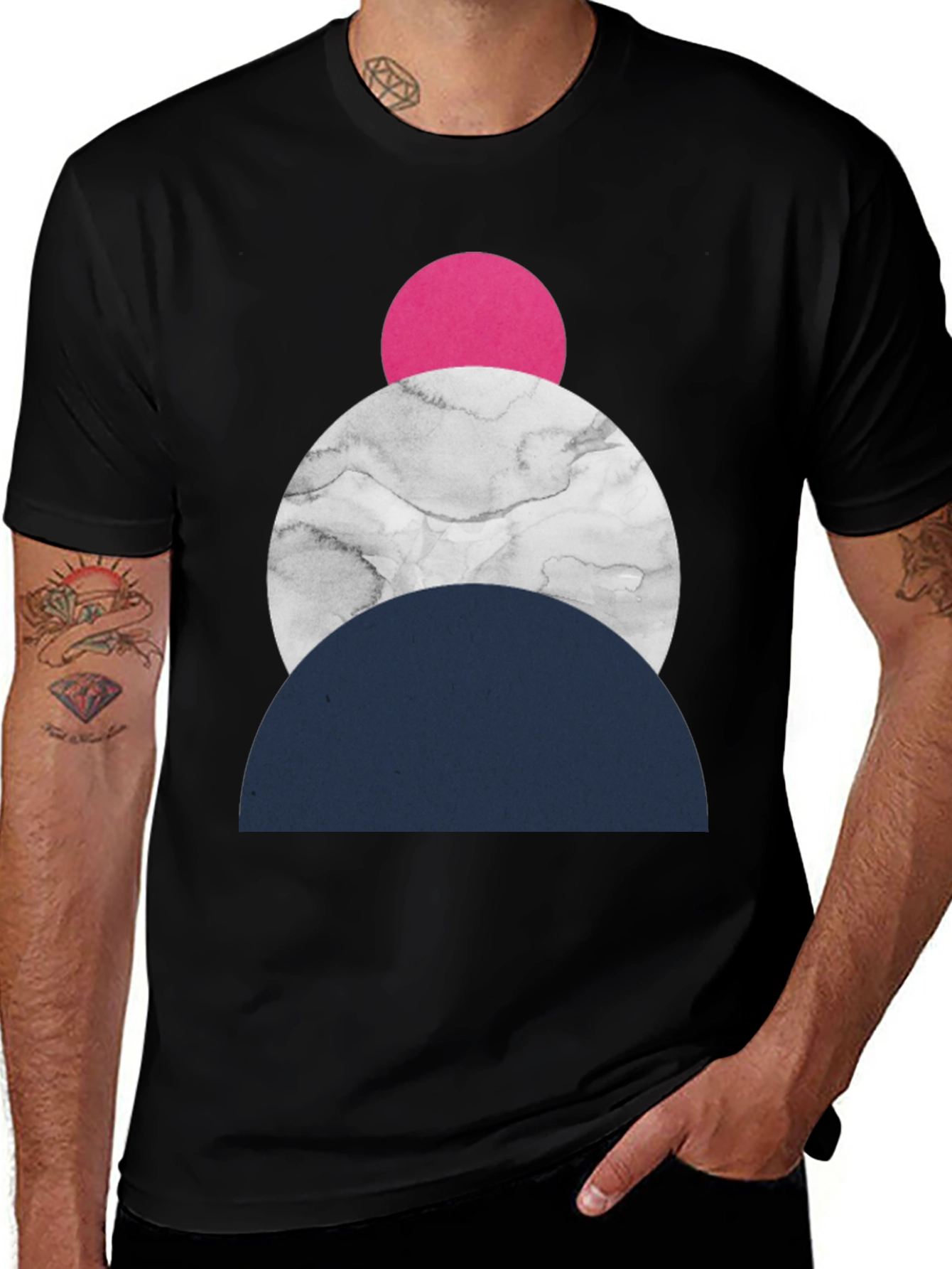 Abstract Geometric Circle Graphic T-Shirt
