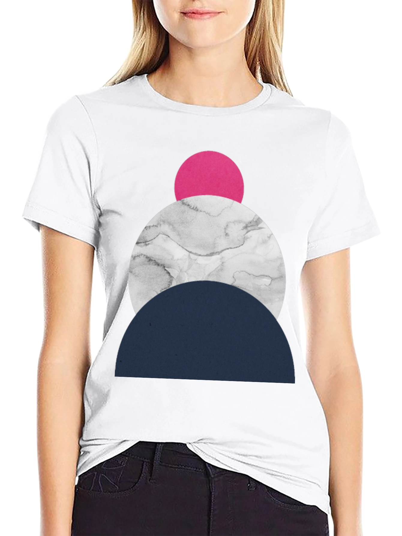 Abstract Geometric Circle Graphic T-Shirt