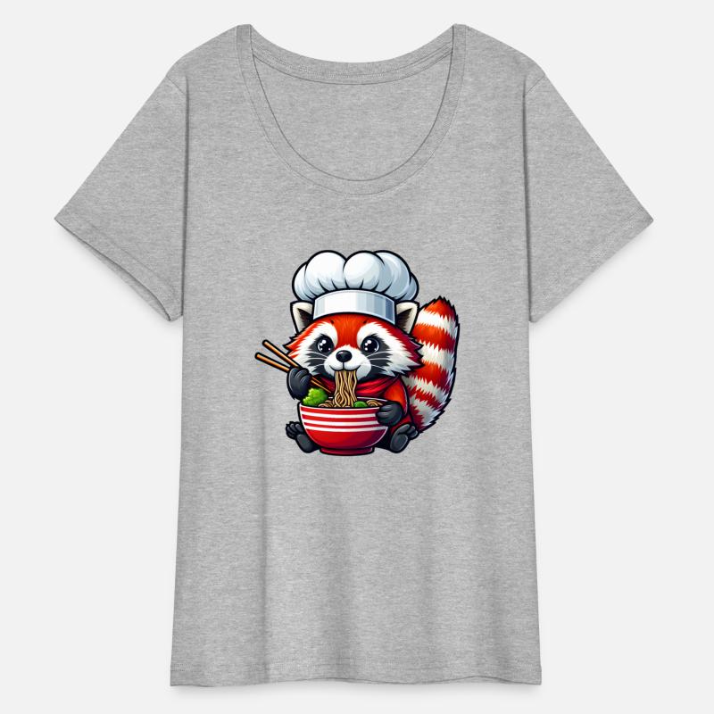 Kawaii Anime Red Racoon Eat Japanese Ramen Noodles