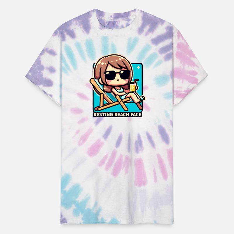 Kawaii Resting Beach Face - Summer Tee