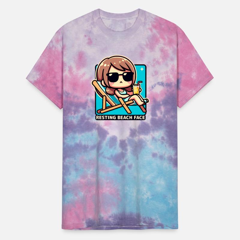 Kawaii Resting Beach Face - Summer Tee