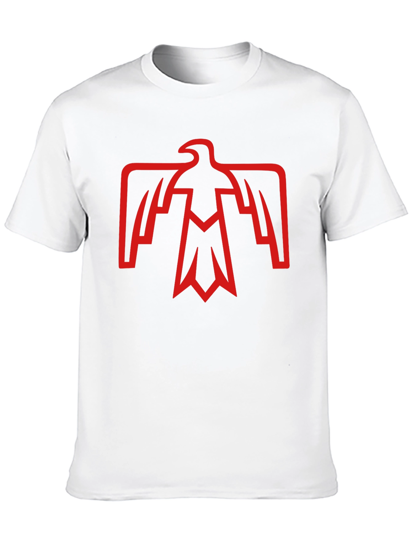 Retro Red Eagle Graphic Black T-Shirt