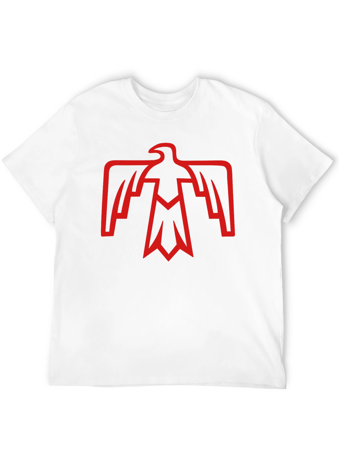 Retro Red Eagle Graphic Black T-Shirt
