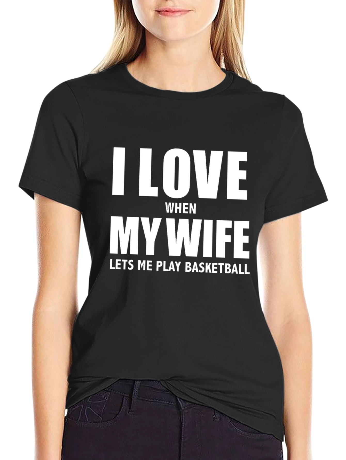 I Love My Wife Basketball T-Shirt