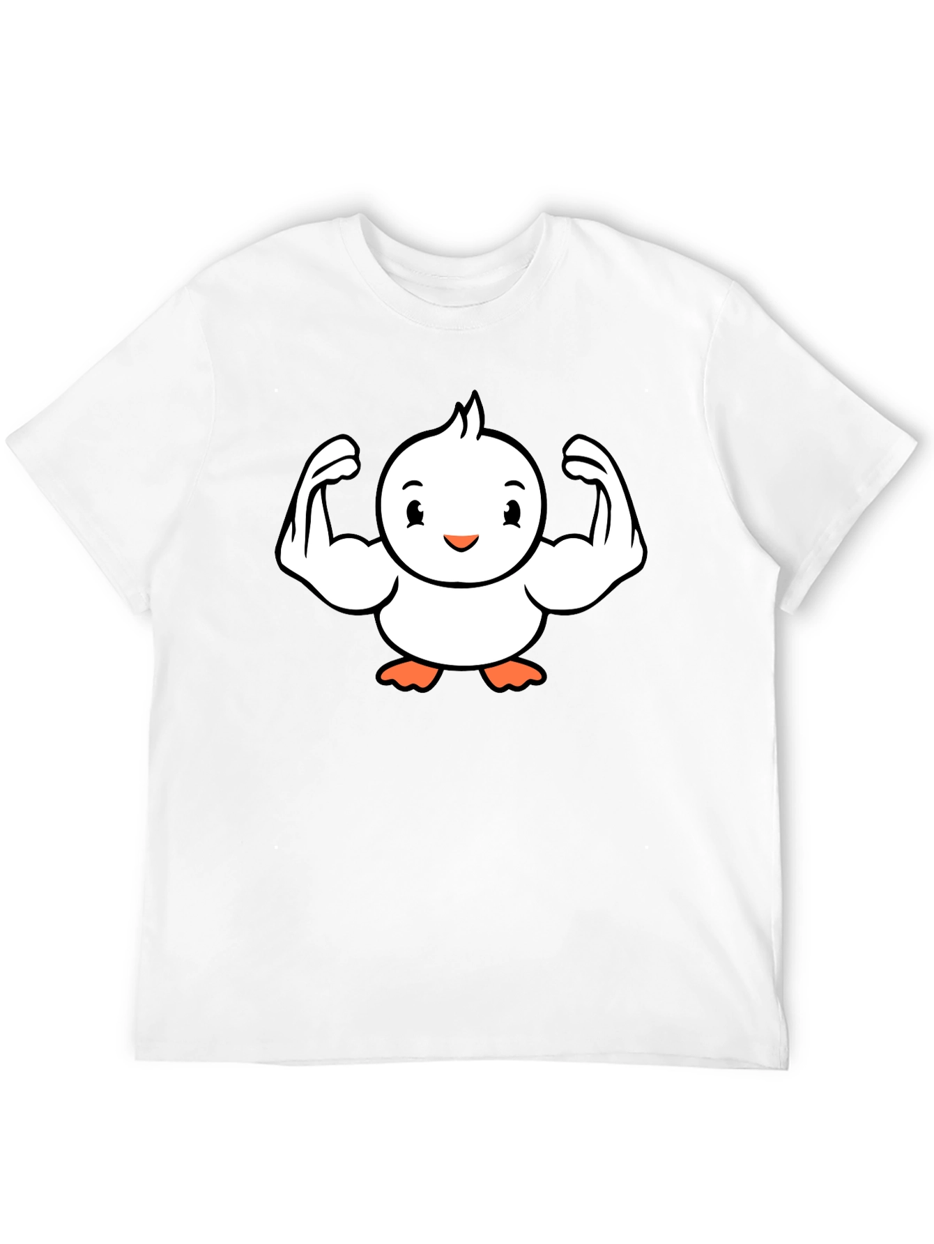 Funny Black T-Shirt - Muscled Cartoon Chick
