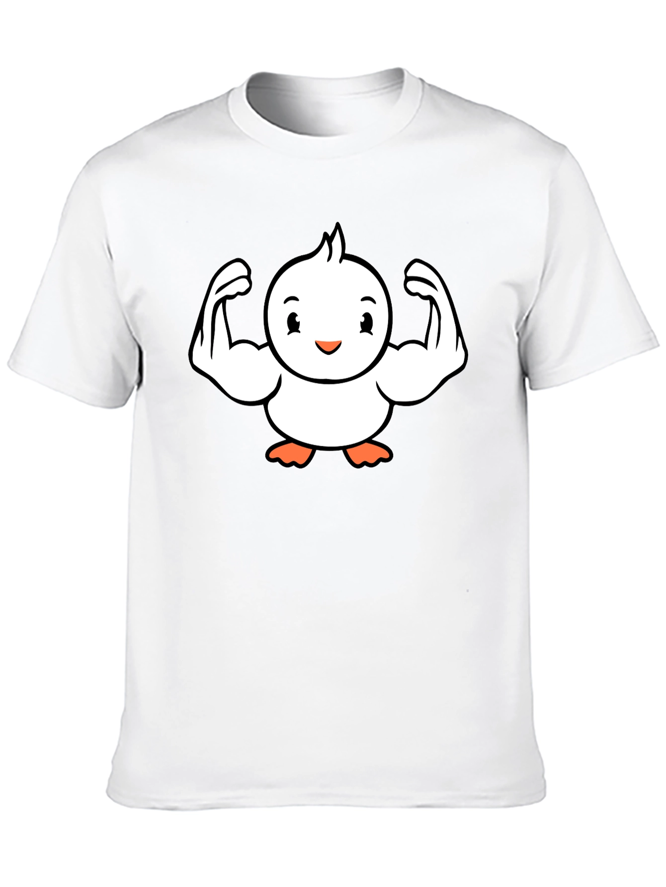 Funny Black T-Shirt - Muscled Cartoon Chick