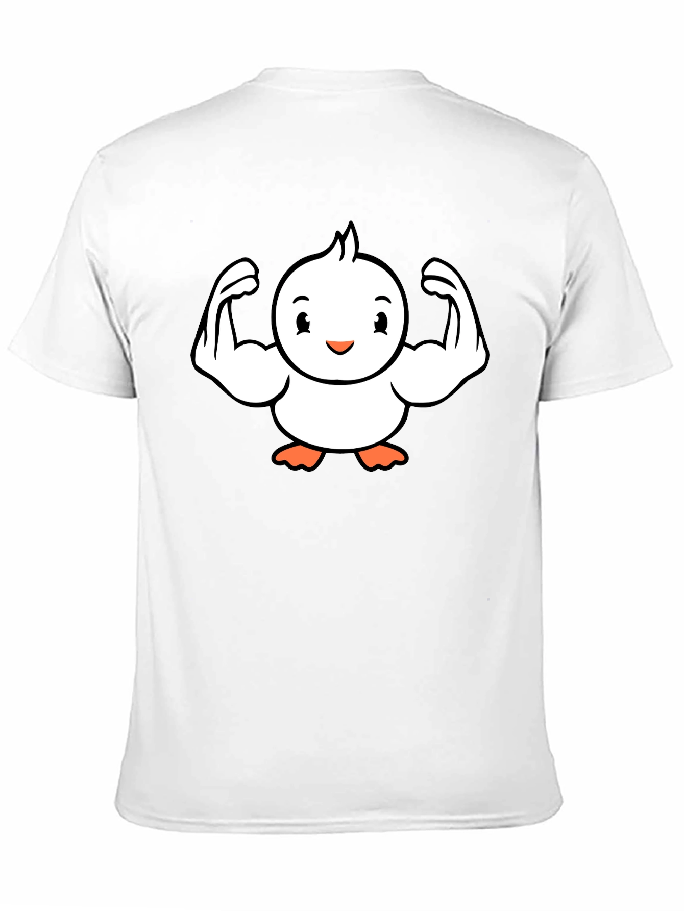 Funny Black T-Shirt - Muscled Cartoon Chick