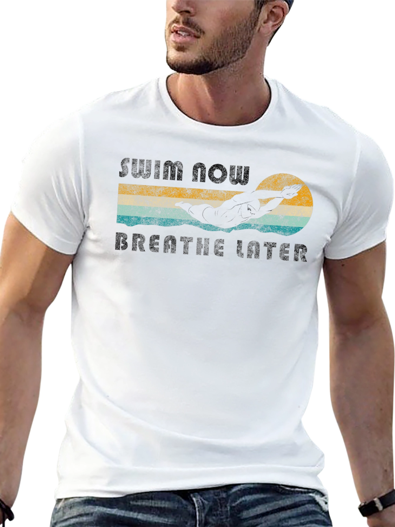 Swim Now Breathe Later Graphic Tee