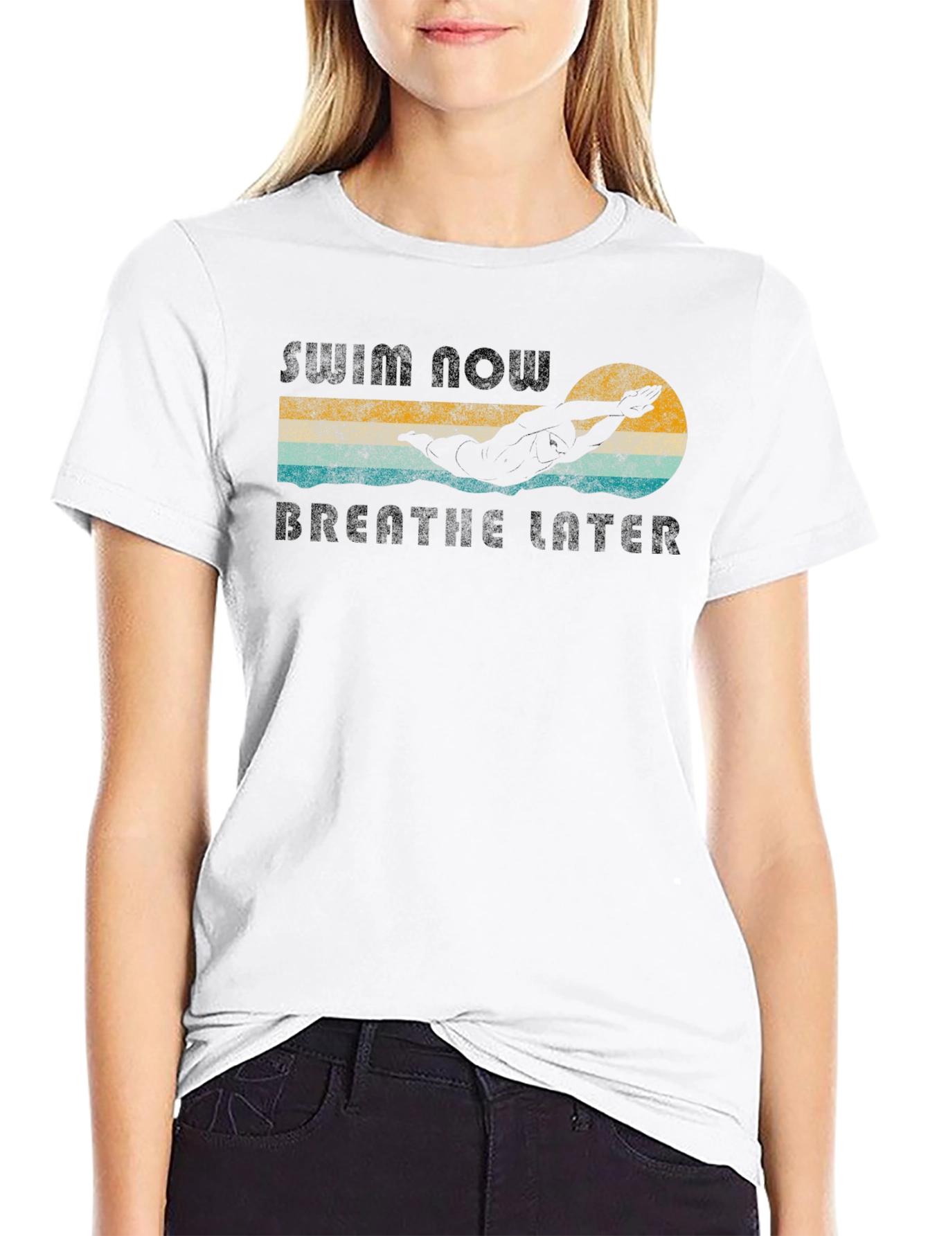 Swim Now Breathe Later Graphic Tee