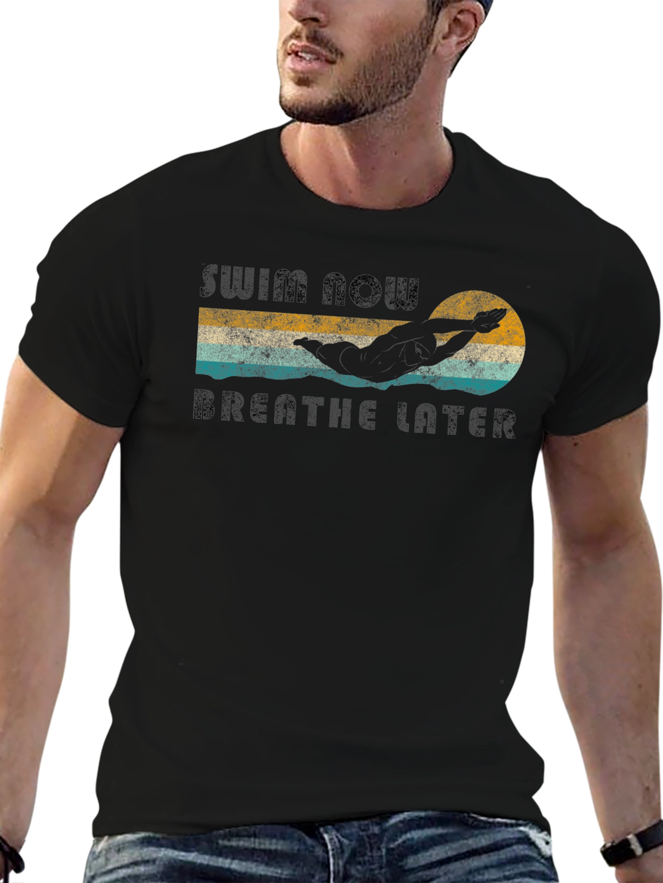 Swim Now Breathe Later Graphic Tee