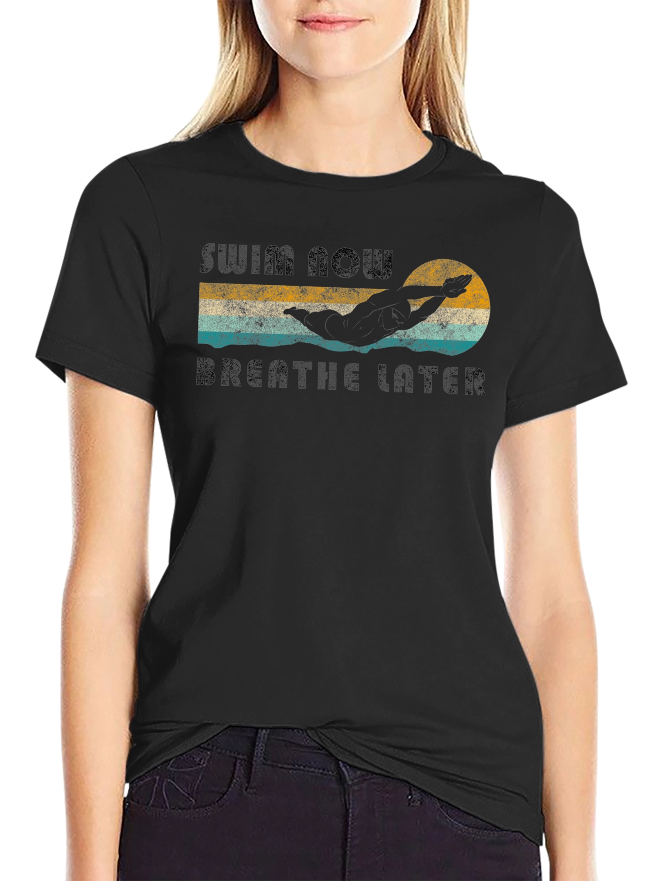 Swim Now Breathe Later Graphic Tee
