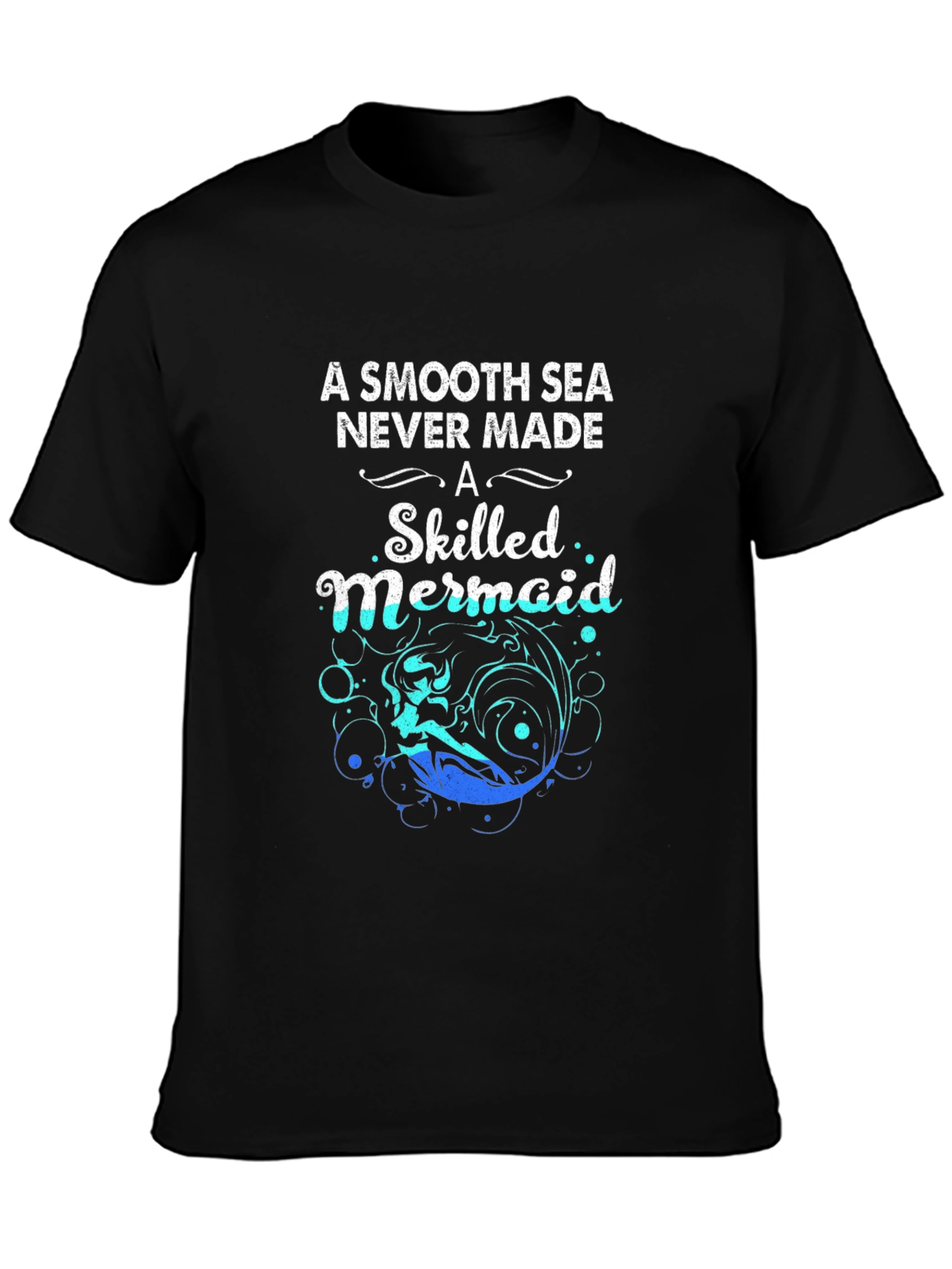 Mermaid Graphic T-Shirt: Smooth Seas Skilled Mermaid