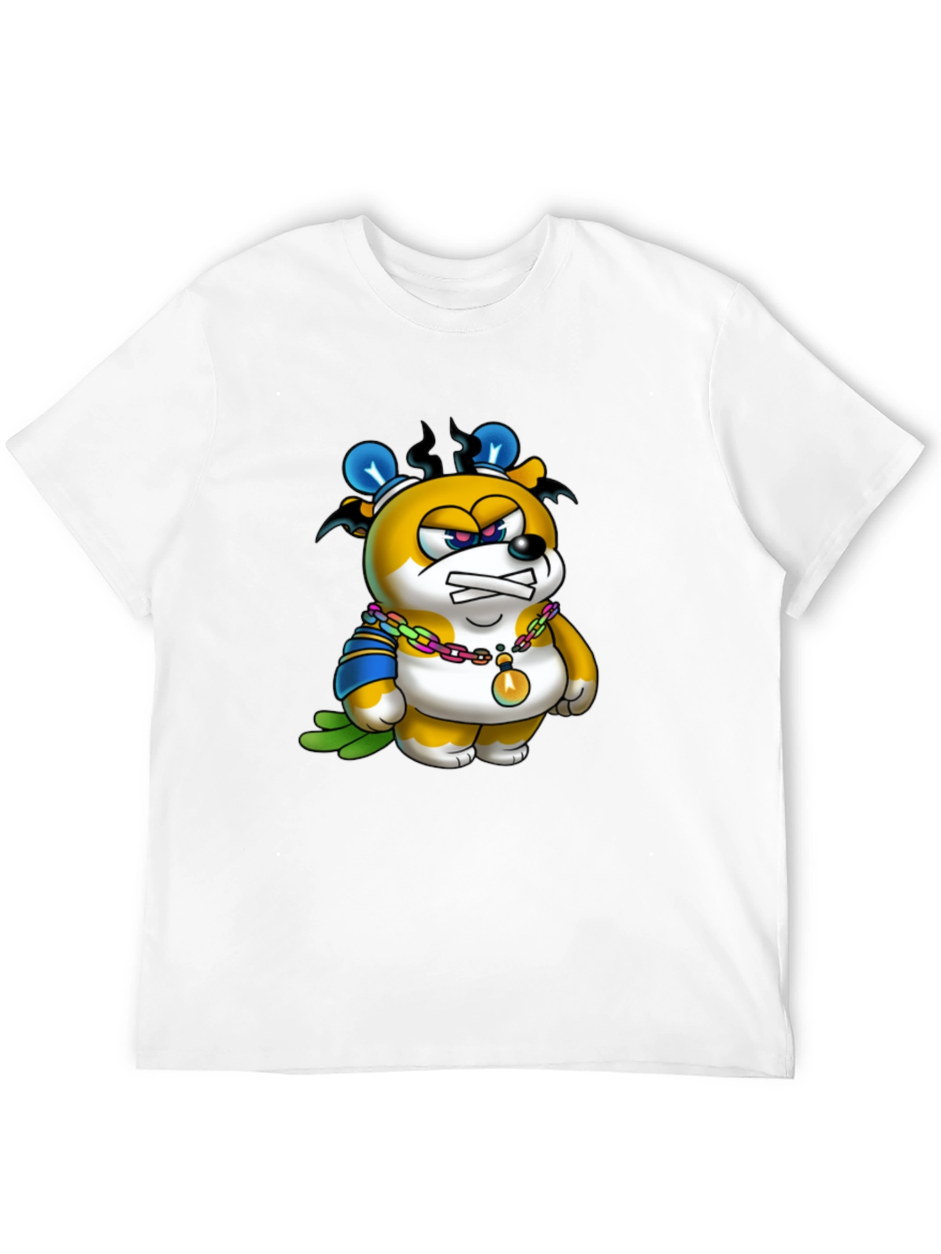 Cartoon Bear Graphic Black T-Shirt