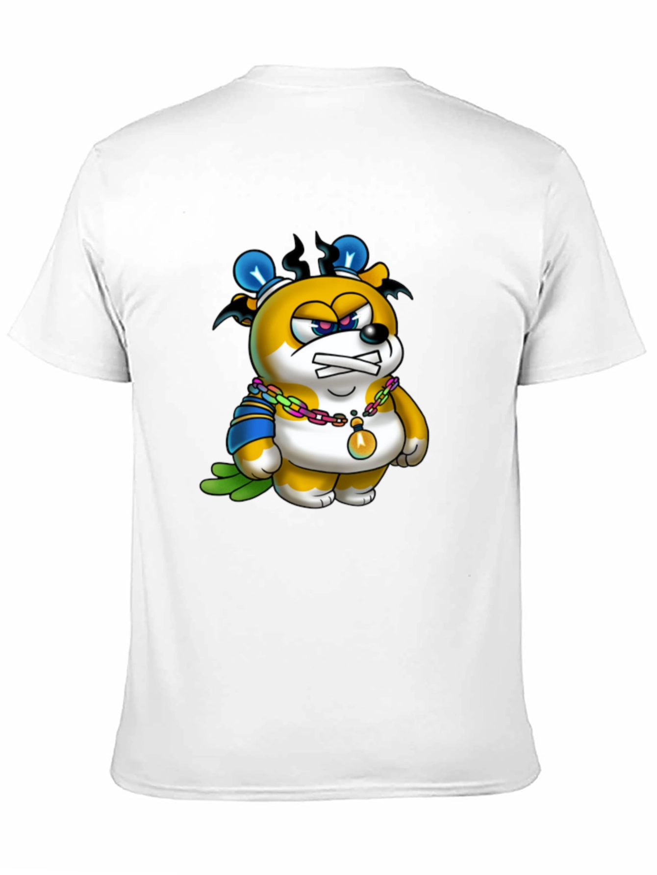 Cartoon Bear Graphic Black T-Shirt