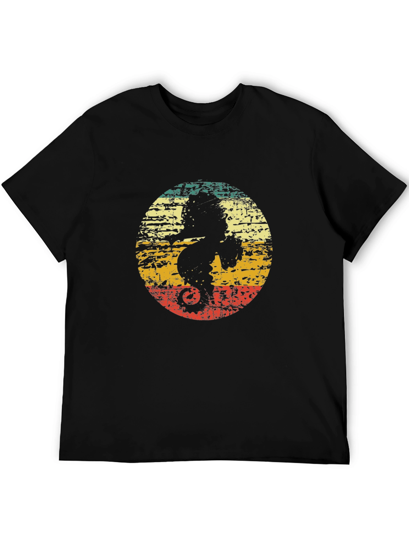 Retro Silhouette Graphic Tee - Black