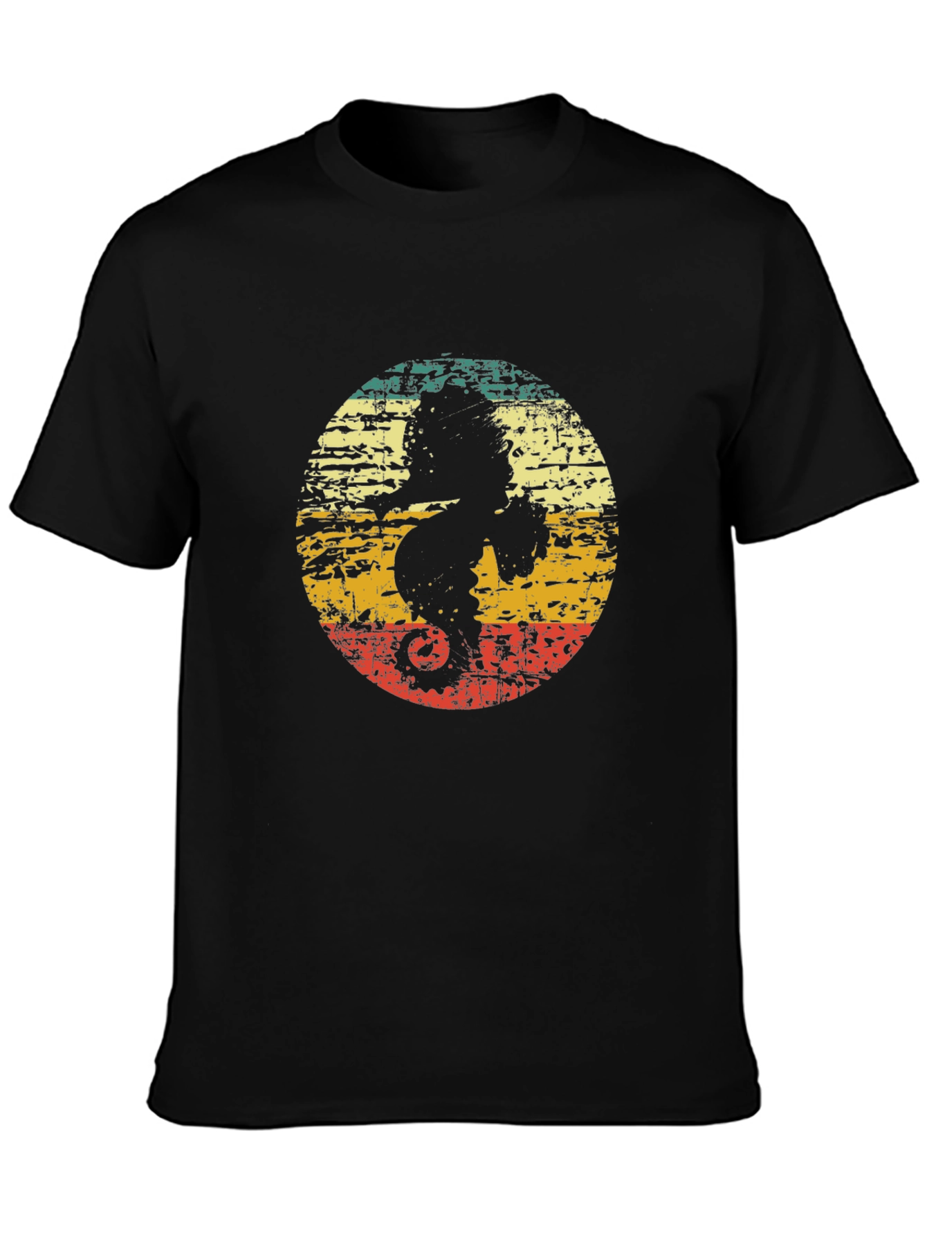 Retro Silhouette Graphic Tee - Black