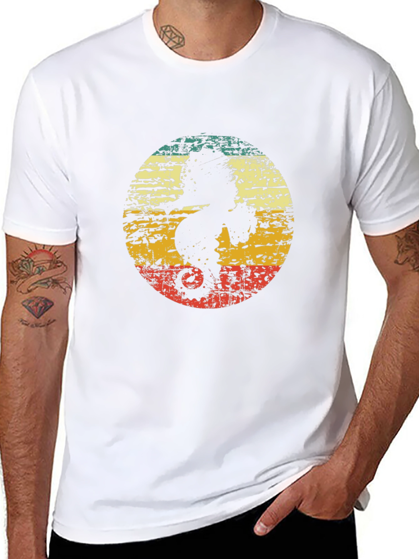 Retro Silhouette Graphic Tee - Black