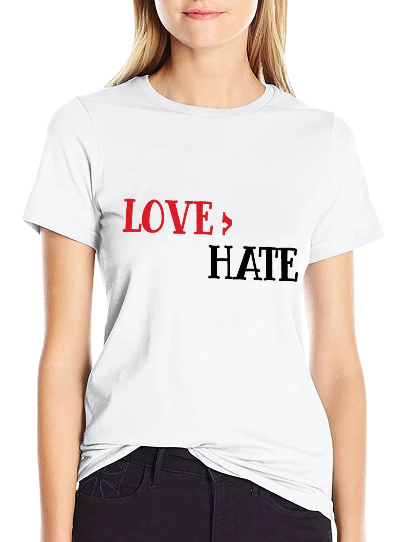 Love To Hate Graphic Print T-Shirt
