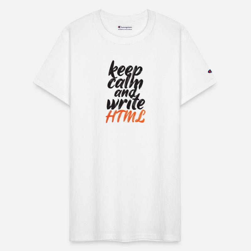 Keep Calm and Write HTML - Gradient Orange