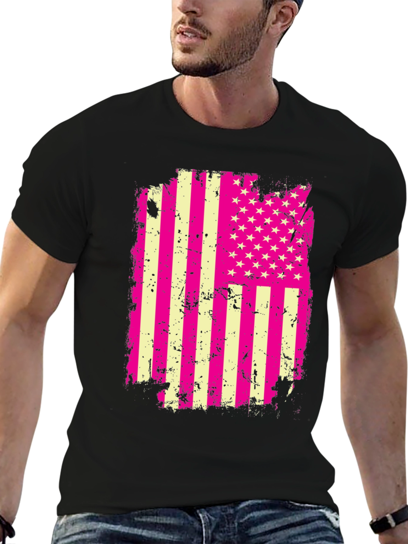 USA Flag Graphic Tee - Patriotic Style