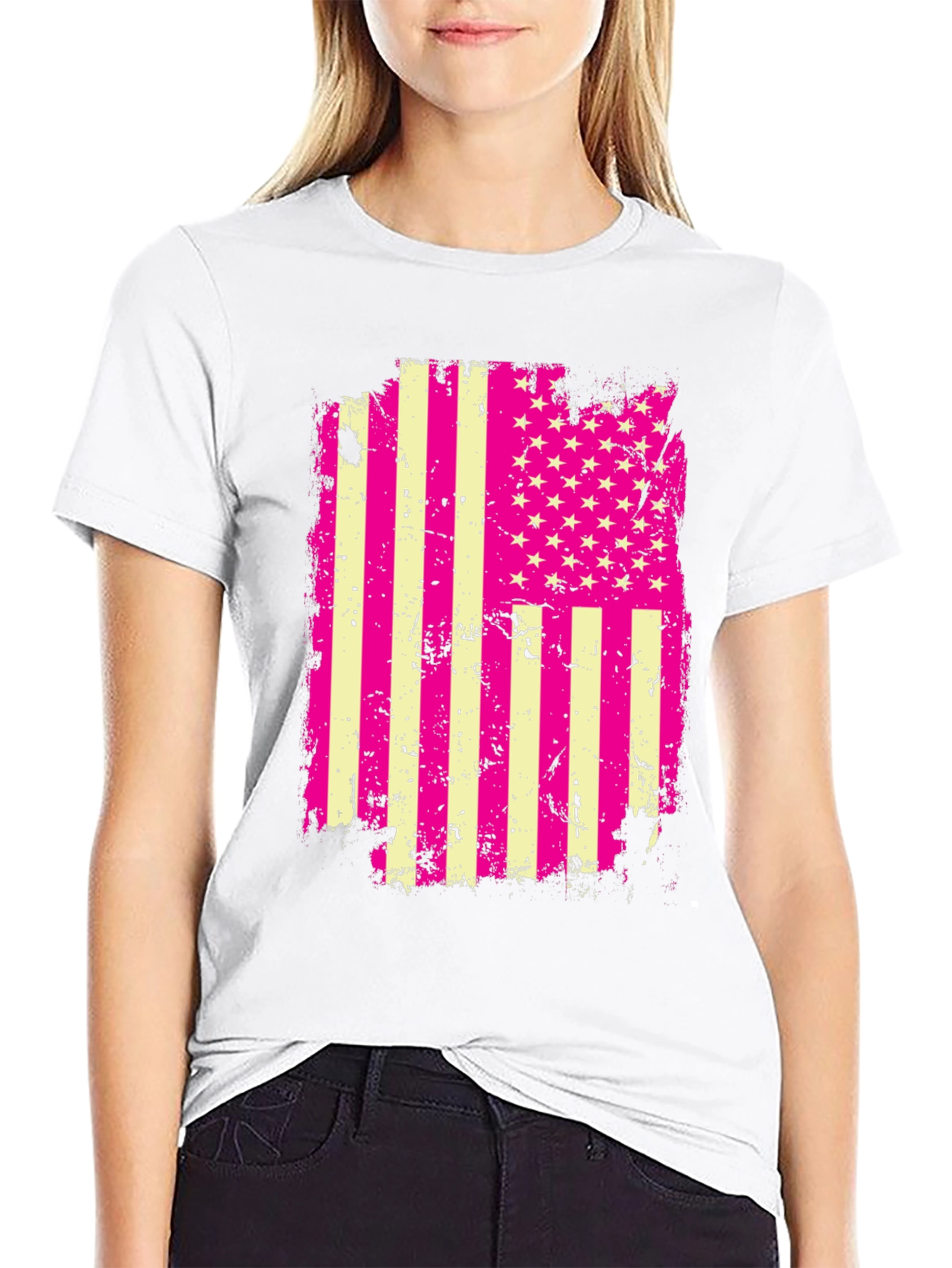 USA Flag Graphic Tee - Patriotic Style