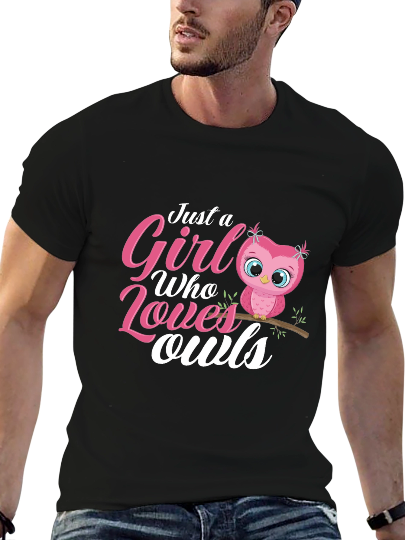 Just a Girl Who Loves Owls Graphic Tee