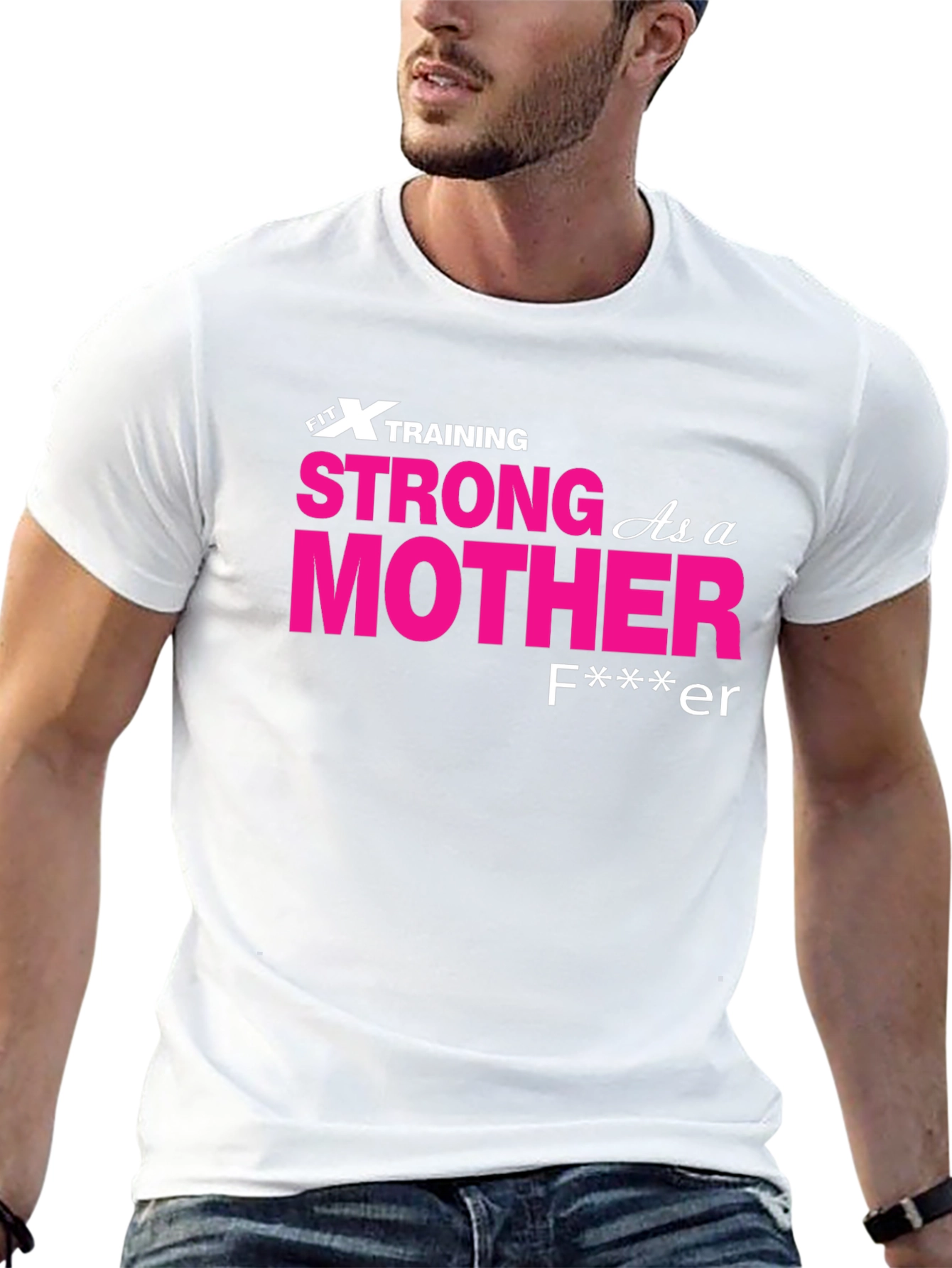 Strong As A Mother T-Shirt - Black Crew Neck