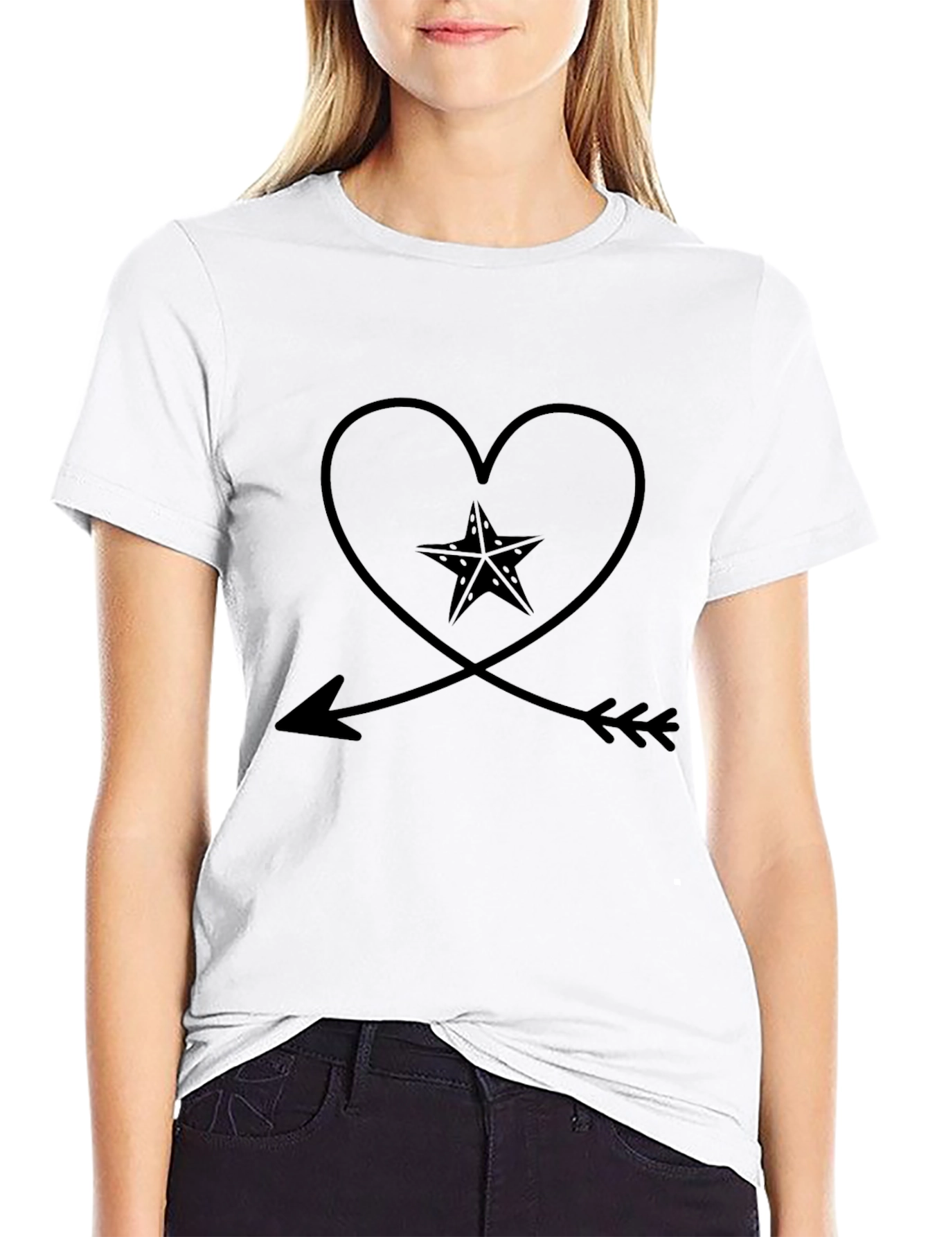 Heart Arrow Star Graphic Tee