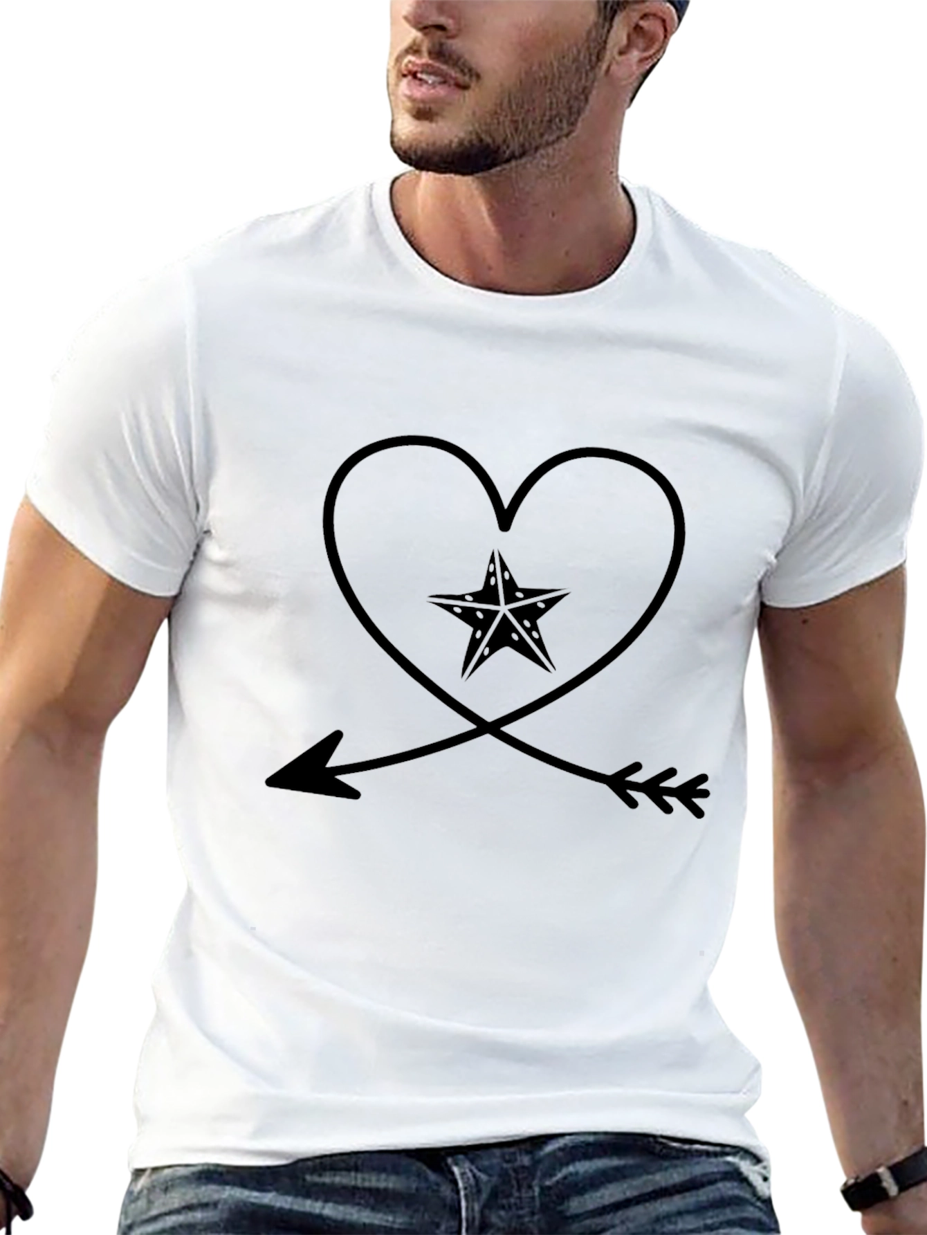 Heart Arrow Star Graphic Tee
