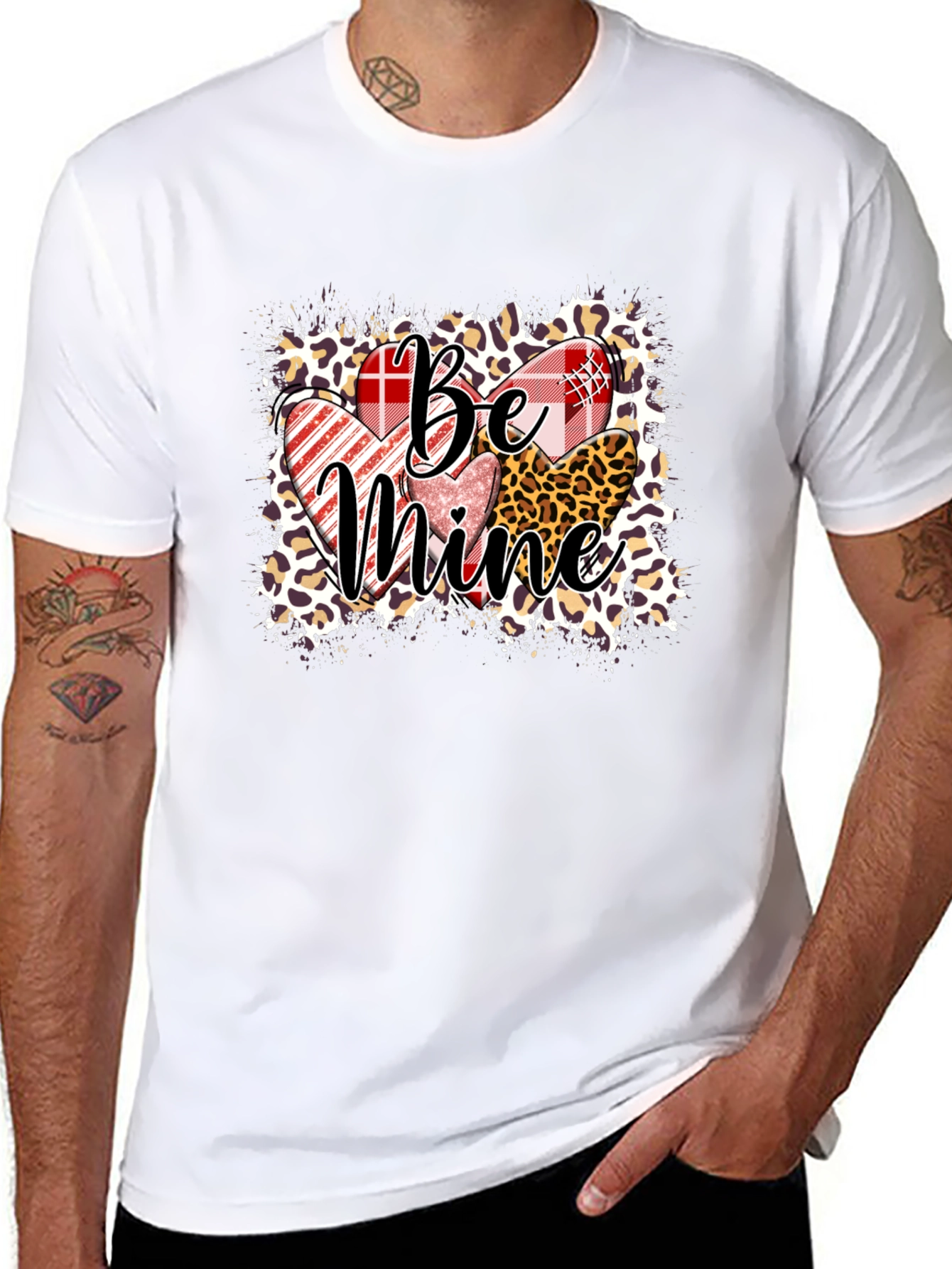 Be Mine Valentines Day Heart Graphic Tee