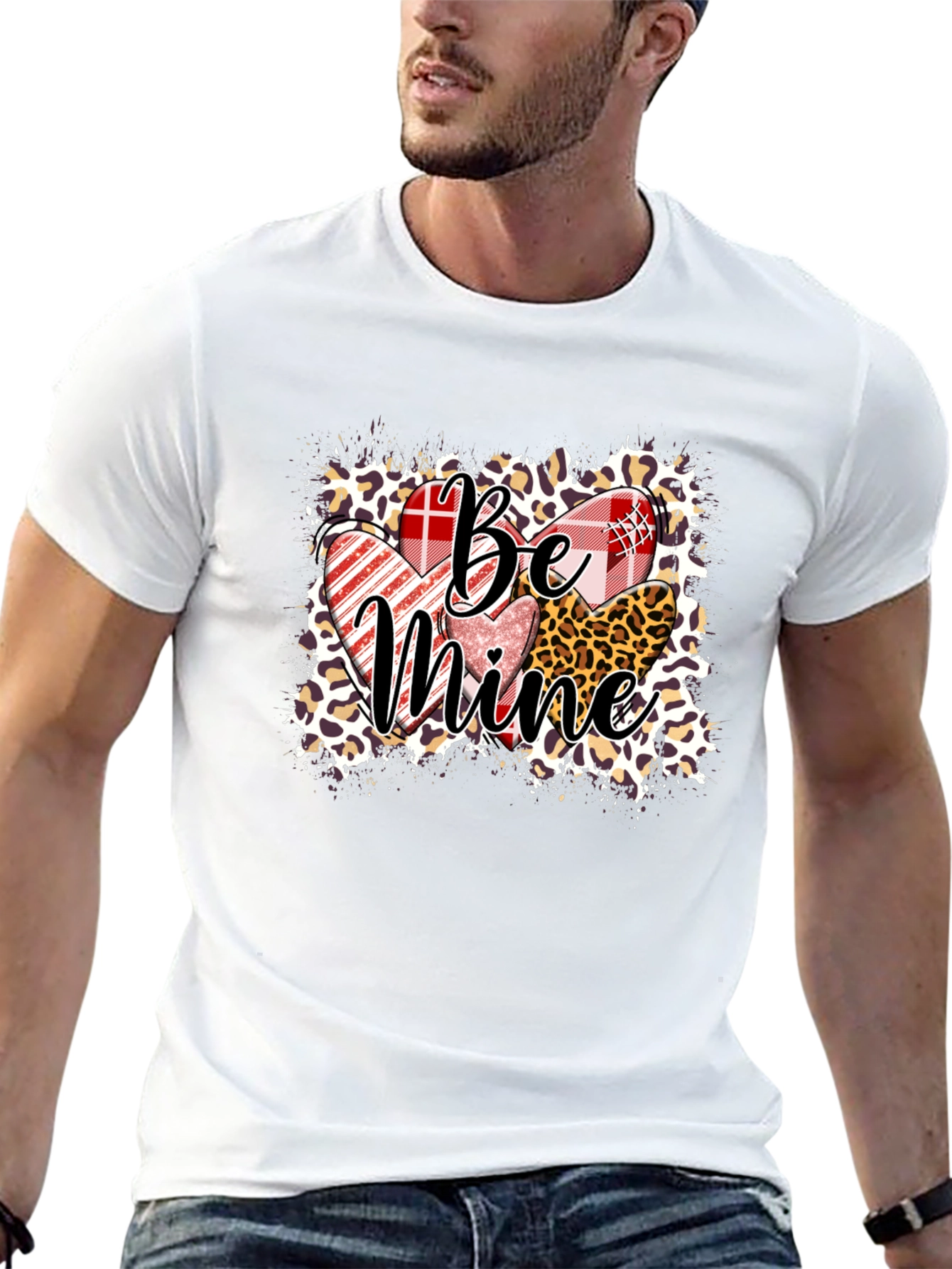 Be Mine Valentines Day Heart Graphic Tee