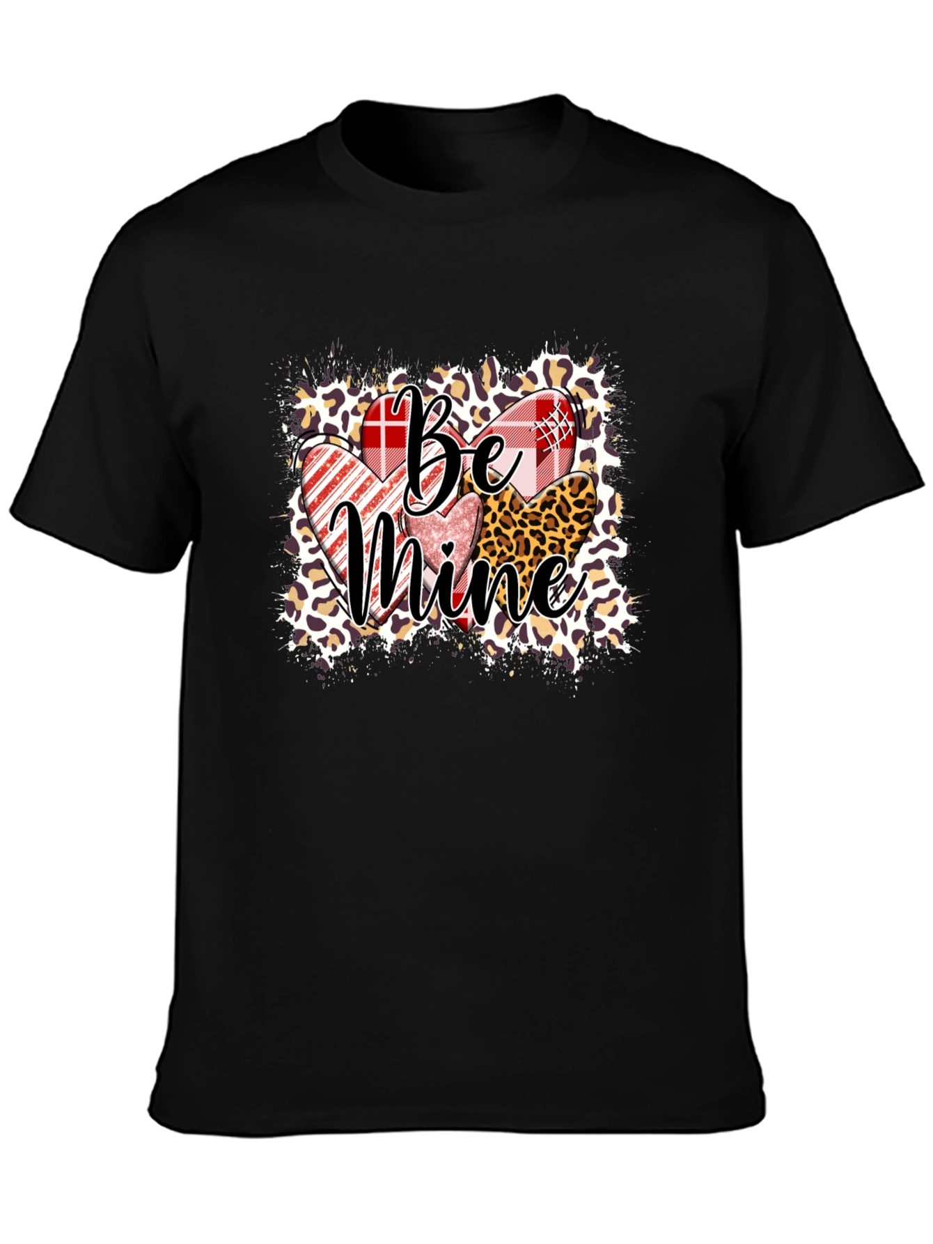 Be Mine Valentines Day Heart Graphic Tee