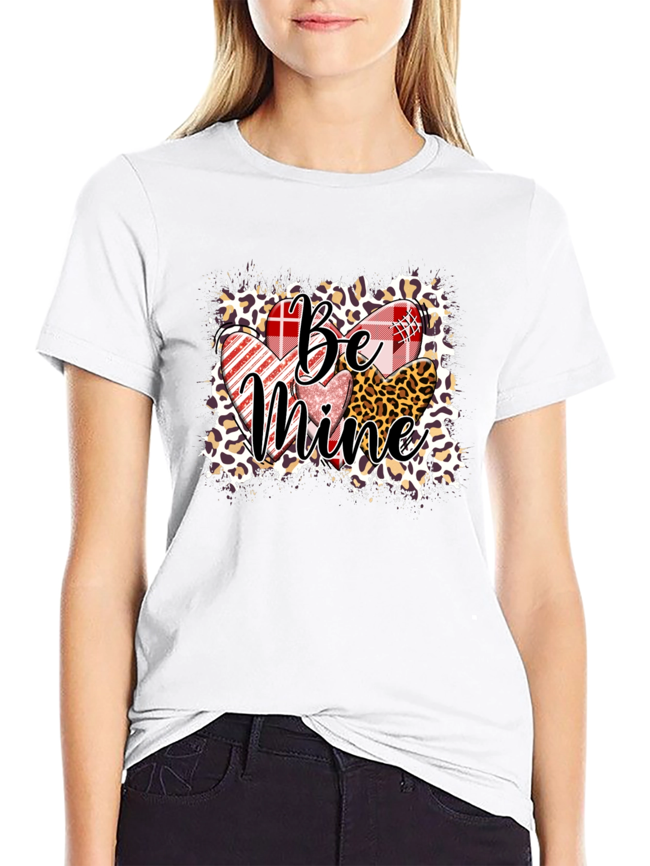 Be Mine Valentines Day Heart Graphic Tee
