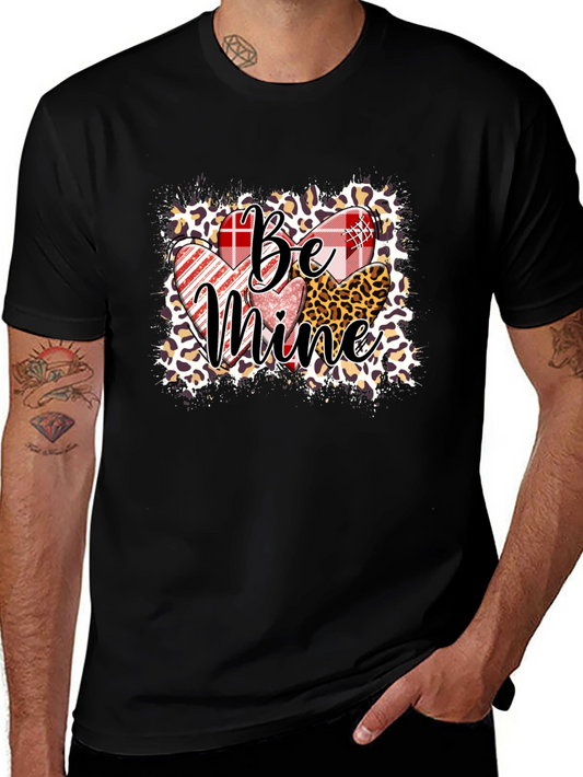 Be Mine Valentines Day Heart Graphic Tee