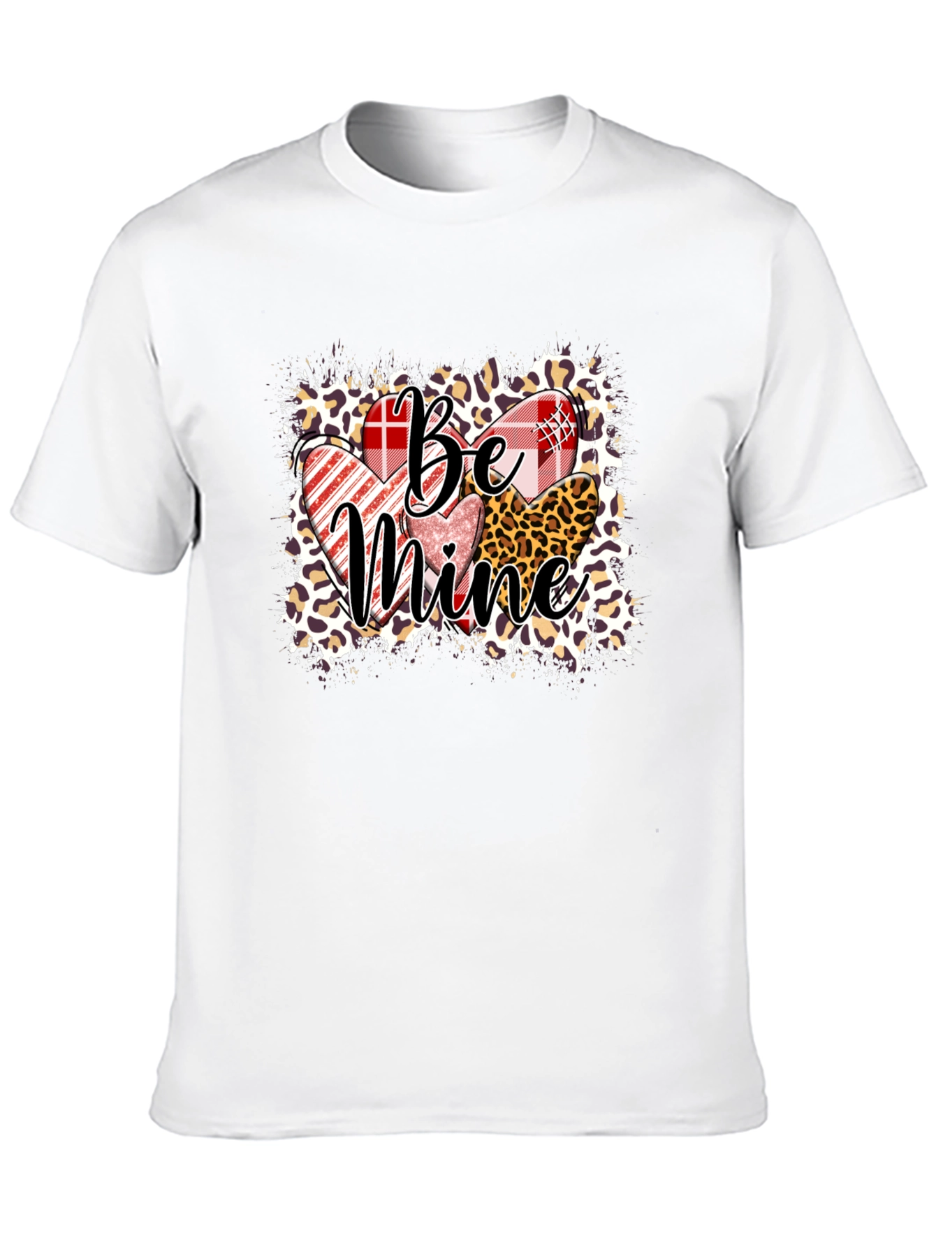 Be Mine Valentines Day Heart Graphic Tee
