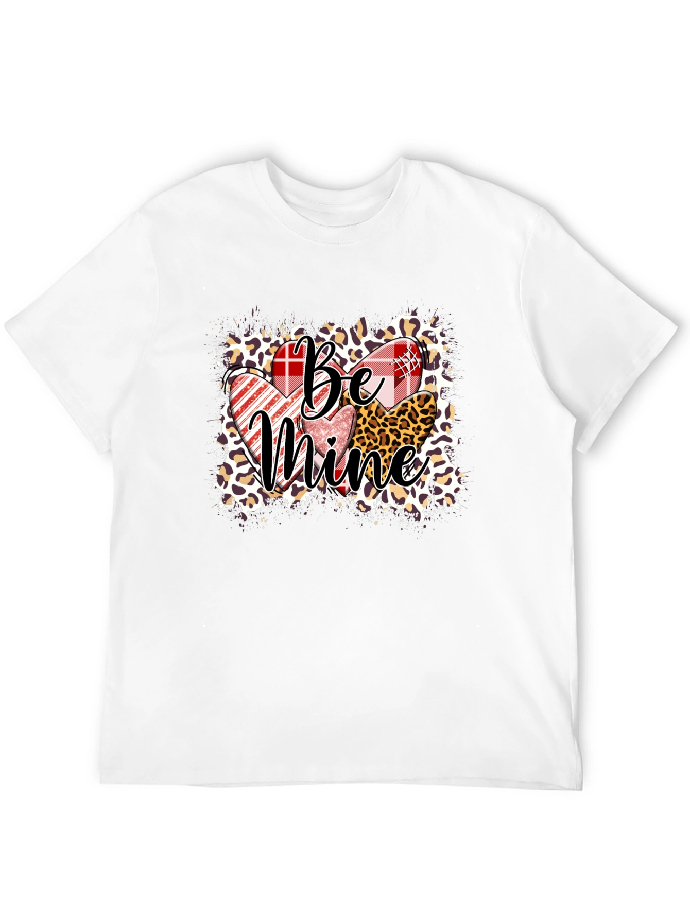 Be Mine Valentines Day Heart Graphic Tee