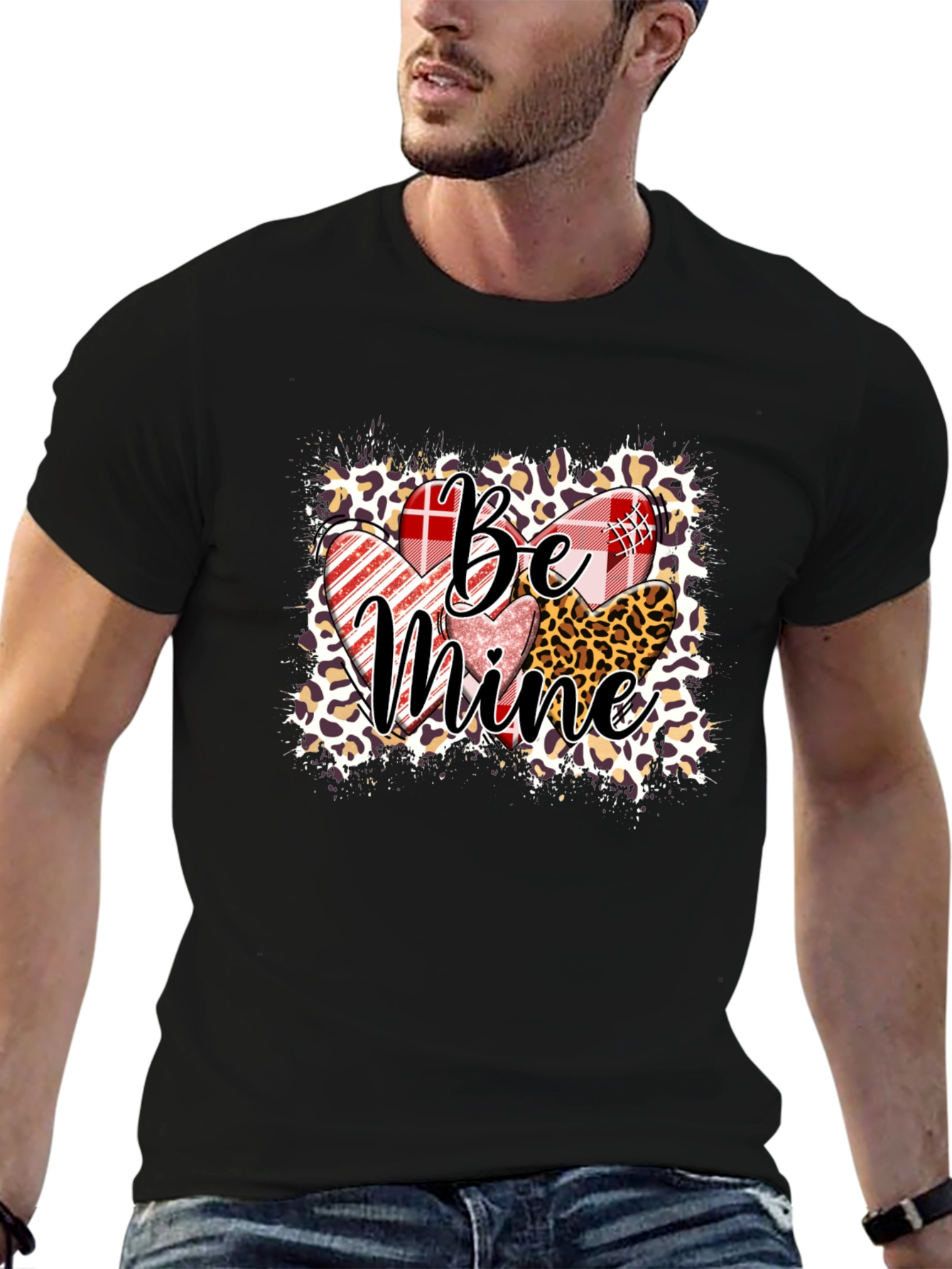 Be Mine Valentines Day Heart Graphic Tee