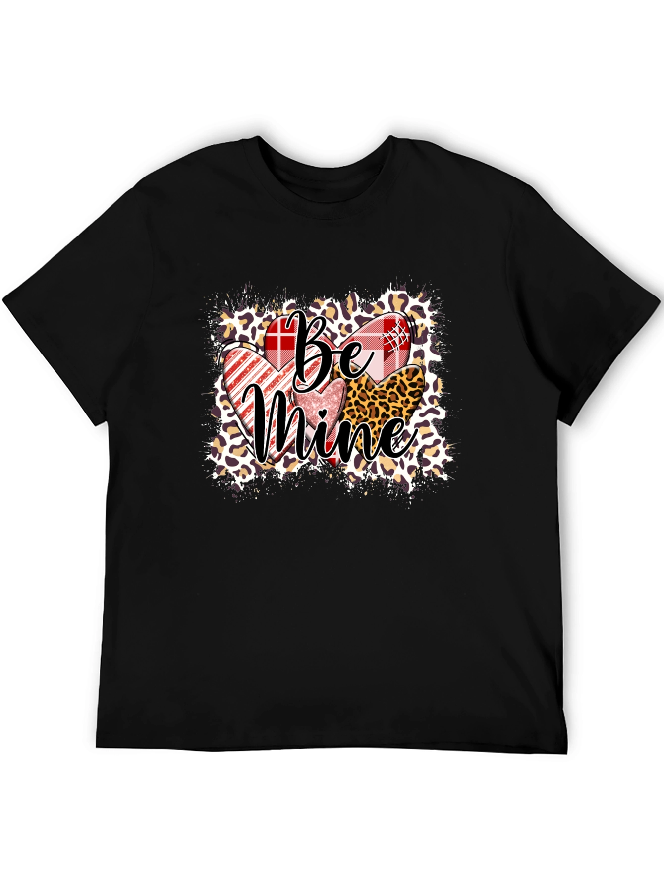 Be Mine Valentines Day Heart Graphic Tee