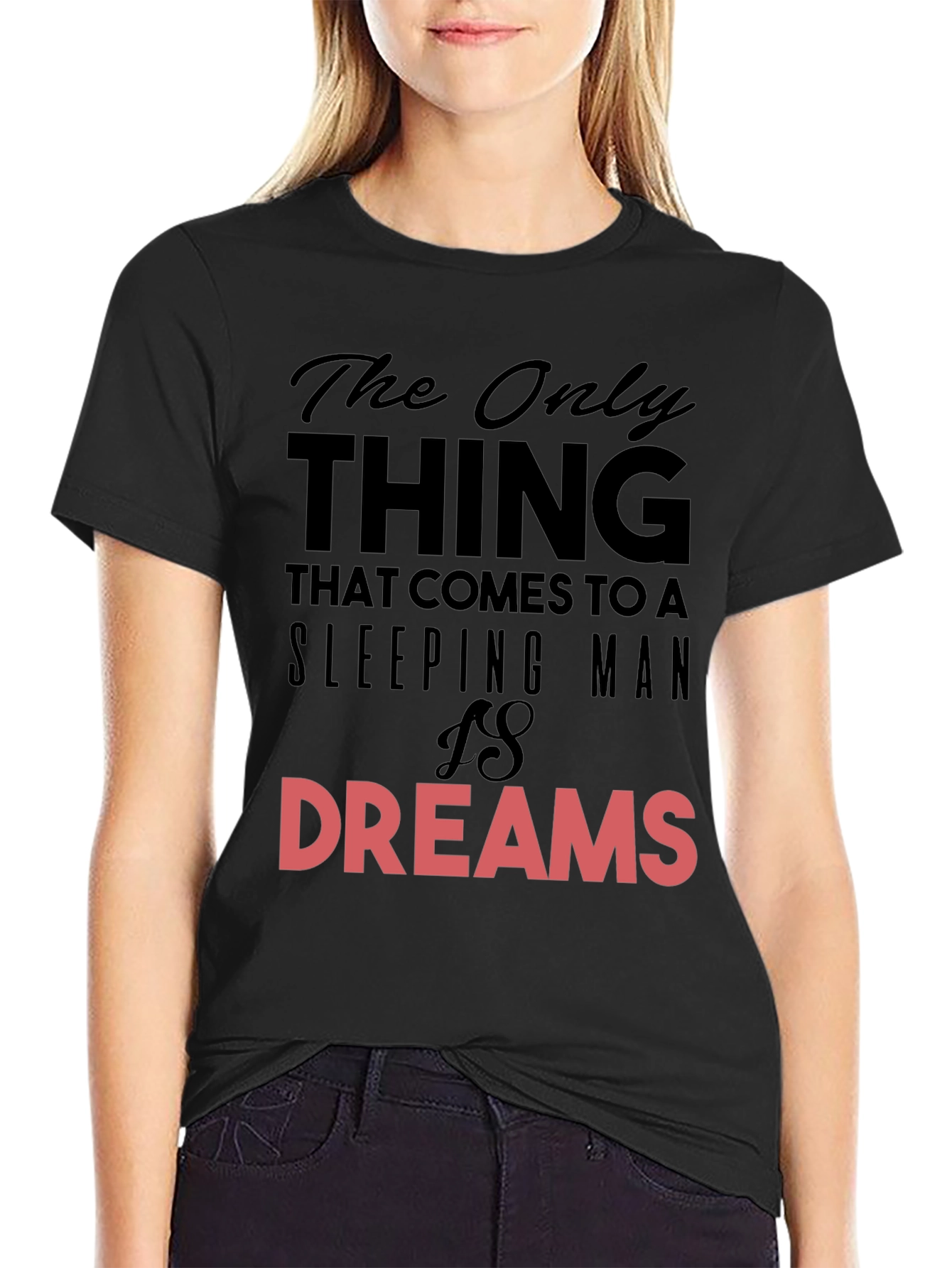 Sleeping Man Dreams T-Shirt - Black