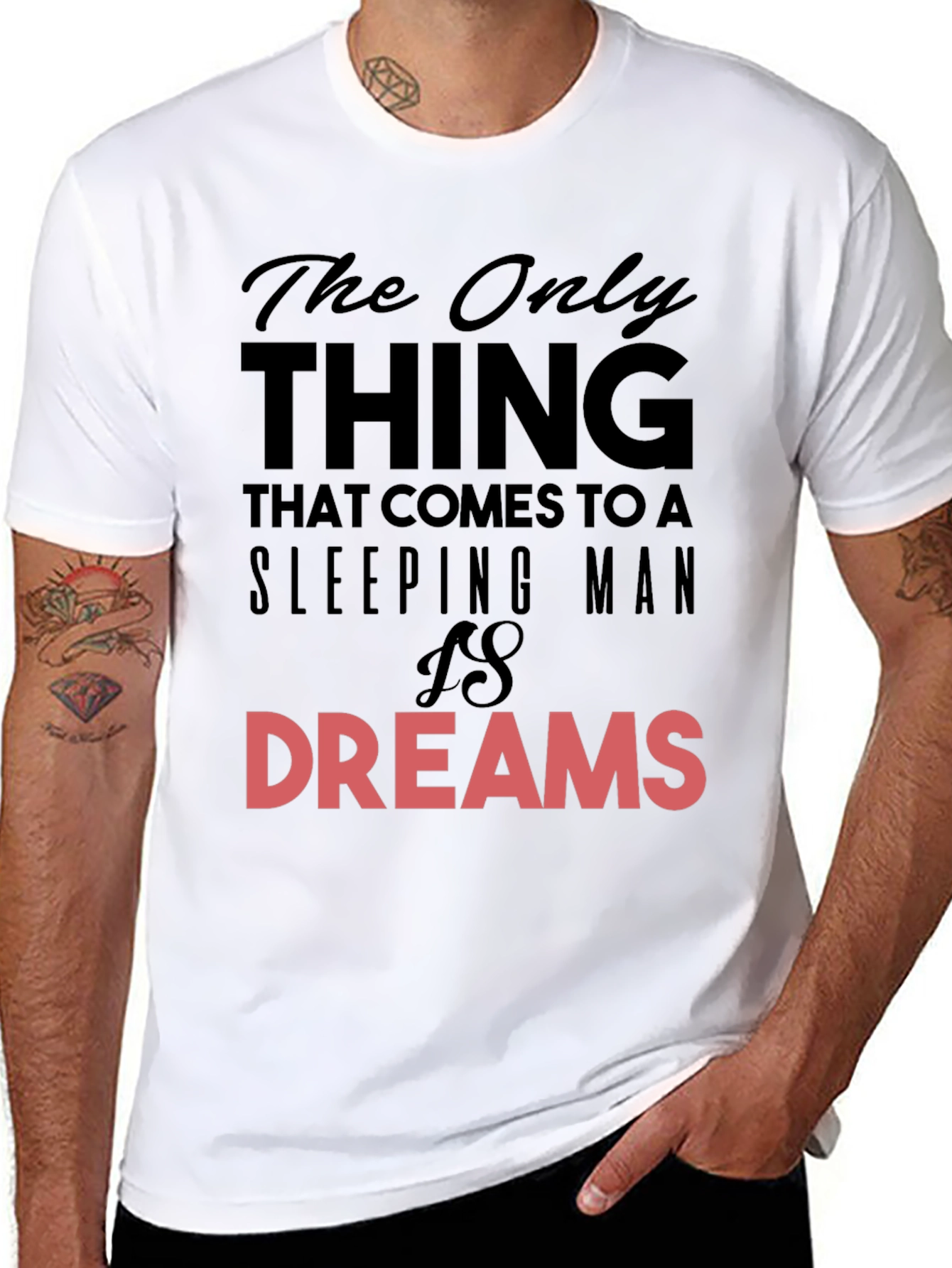 Sleeping Man Dreams T-Shirt - Black